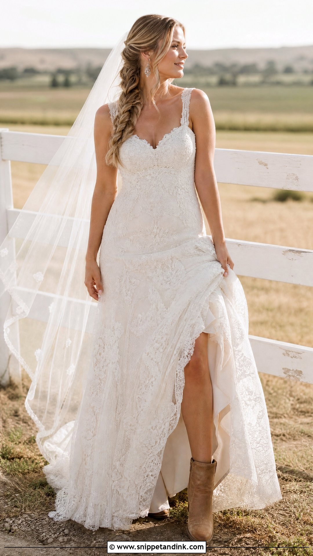 Rustic Wedding Dress With Boots - Snippet and Ink - 20 Wedding Dress for Outdoor Wedding Ideas