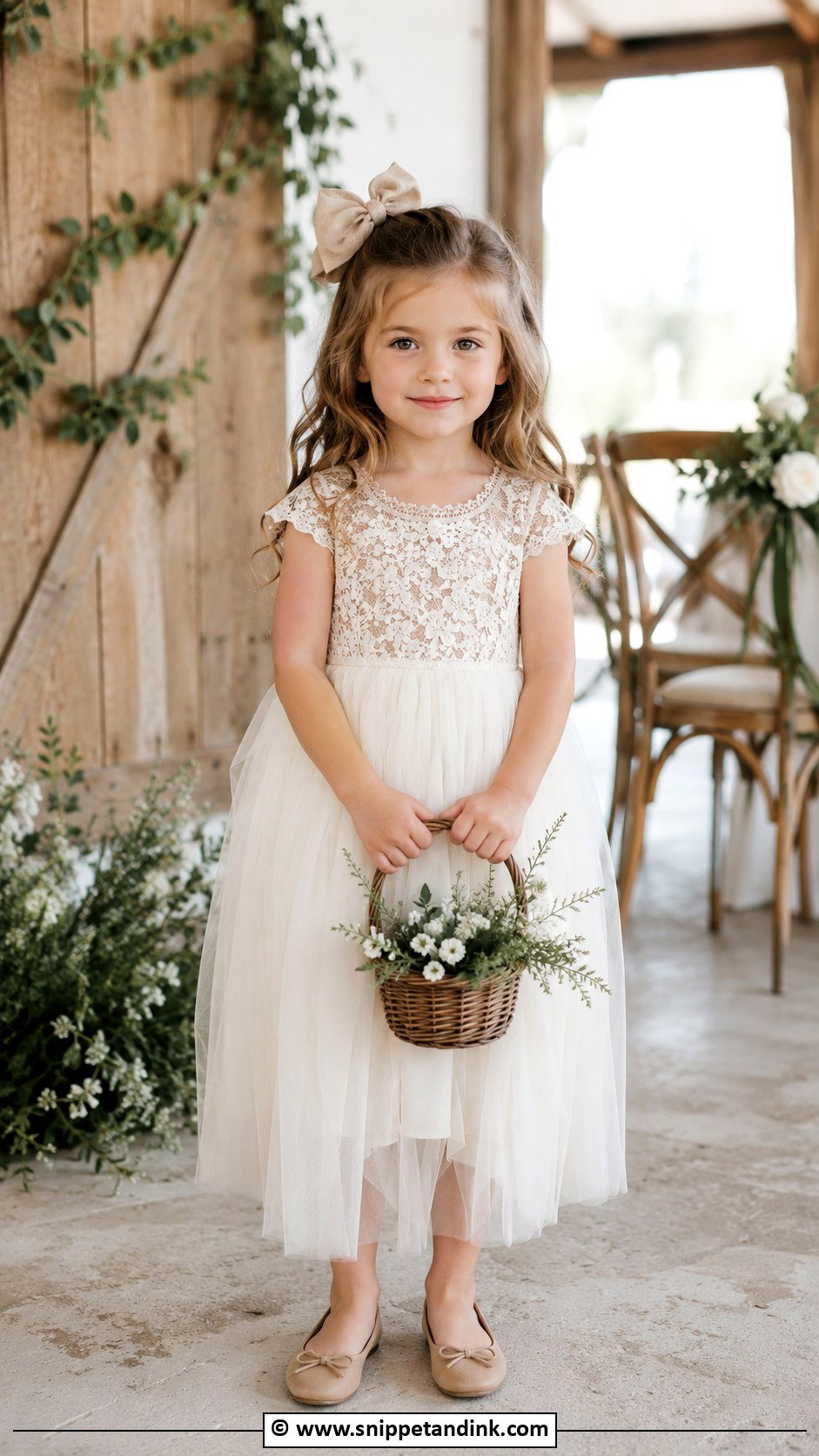 Rustic Wedding Flower Girl Dress - Snippet and Ink - 30 Wedding Dresses for Kids