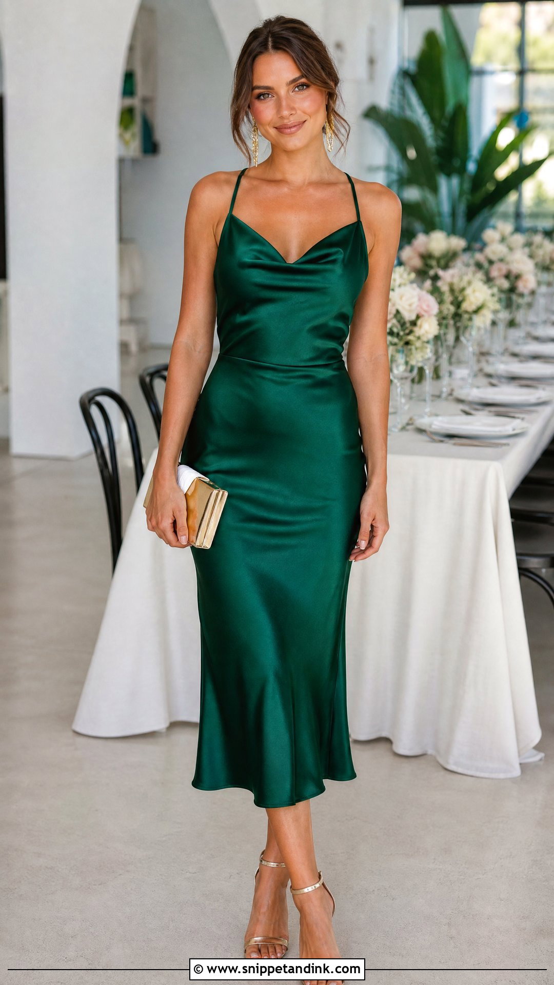 SHEIN Satin Slip Dress Wedding Guest Outfit - Snippet and Ink - 20 Shein Wedding Ideas