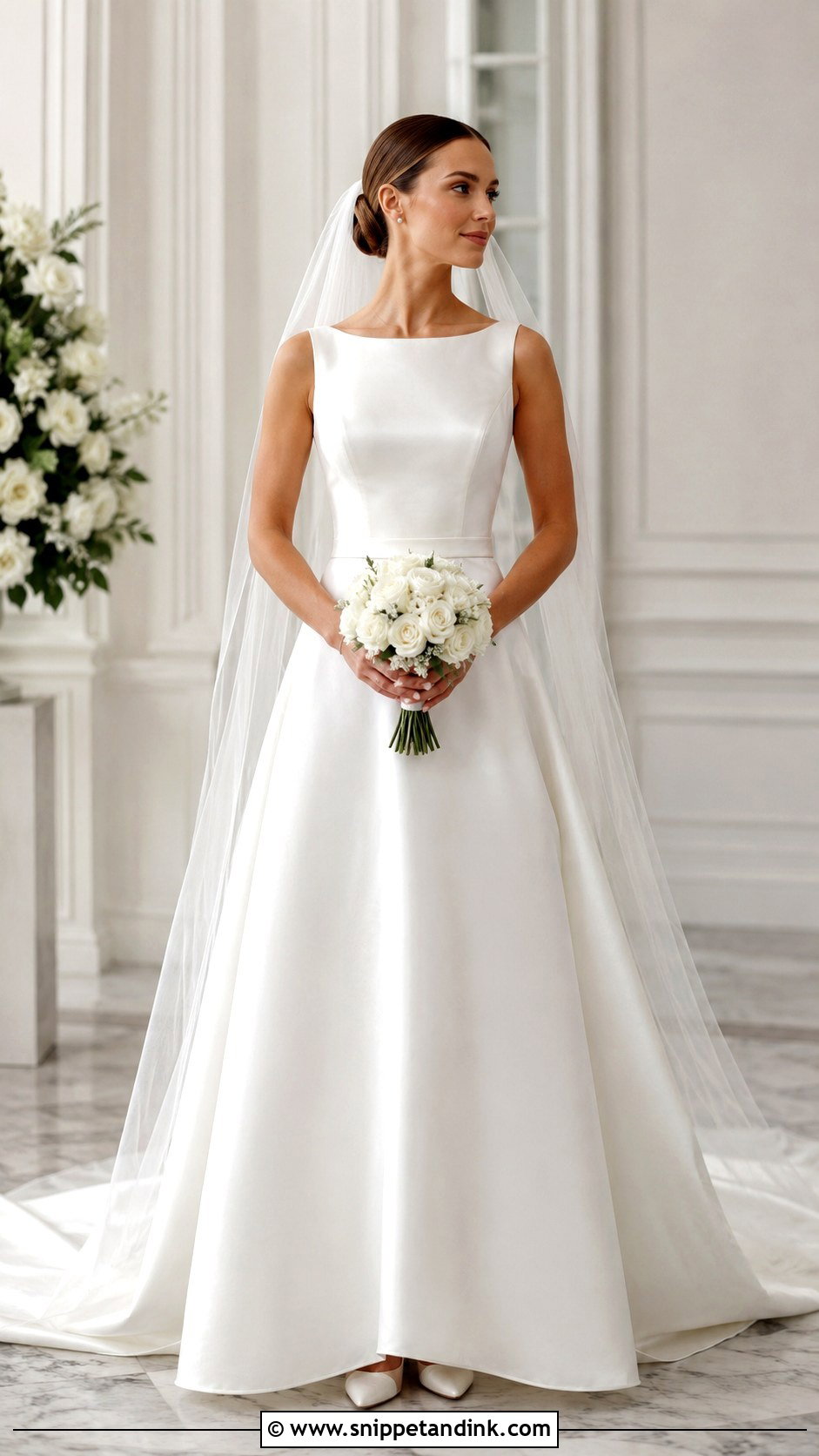 Sabrina Neck Wedding Dress - Snippet and Ink - 25 Wedding Dress Neckline Ideas