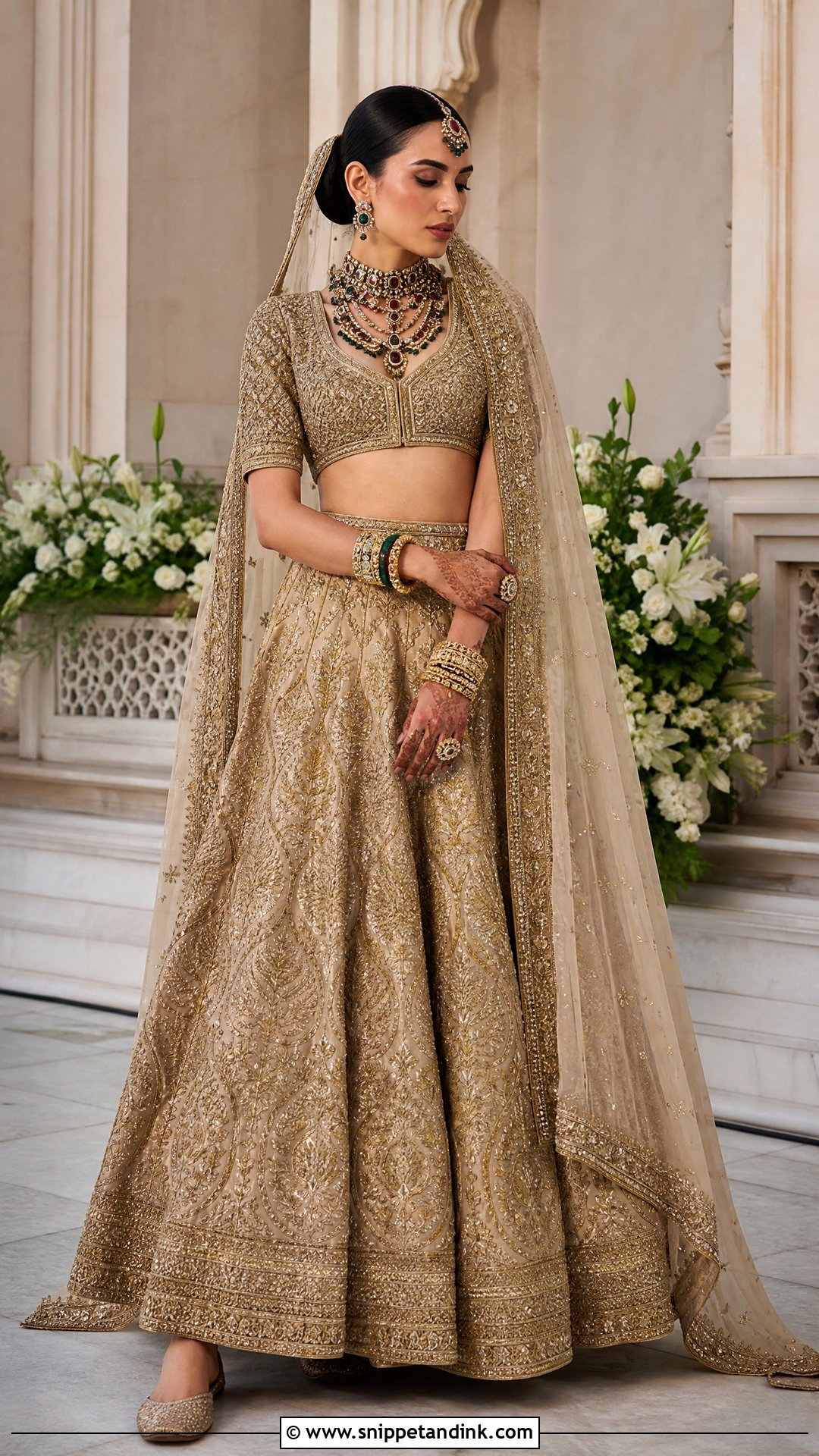 Sabyasachi Antique Gold Bridal Lehenga - Snippet and Ink - 20 Sabyasachi Bridal Collection Ideas