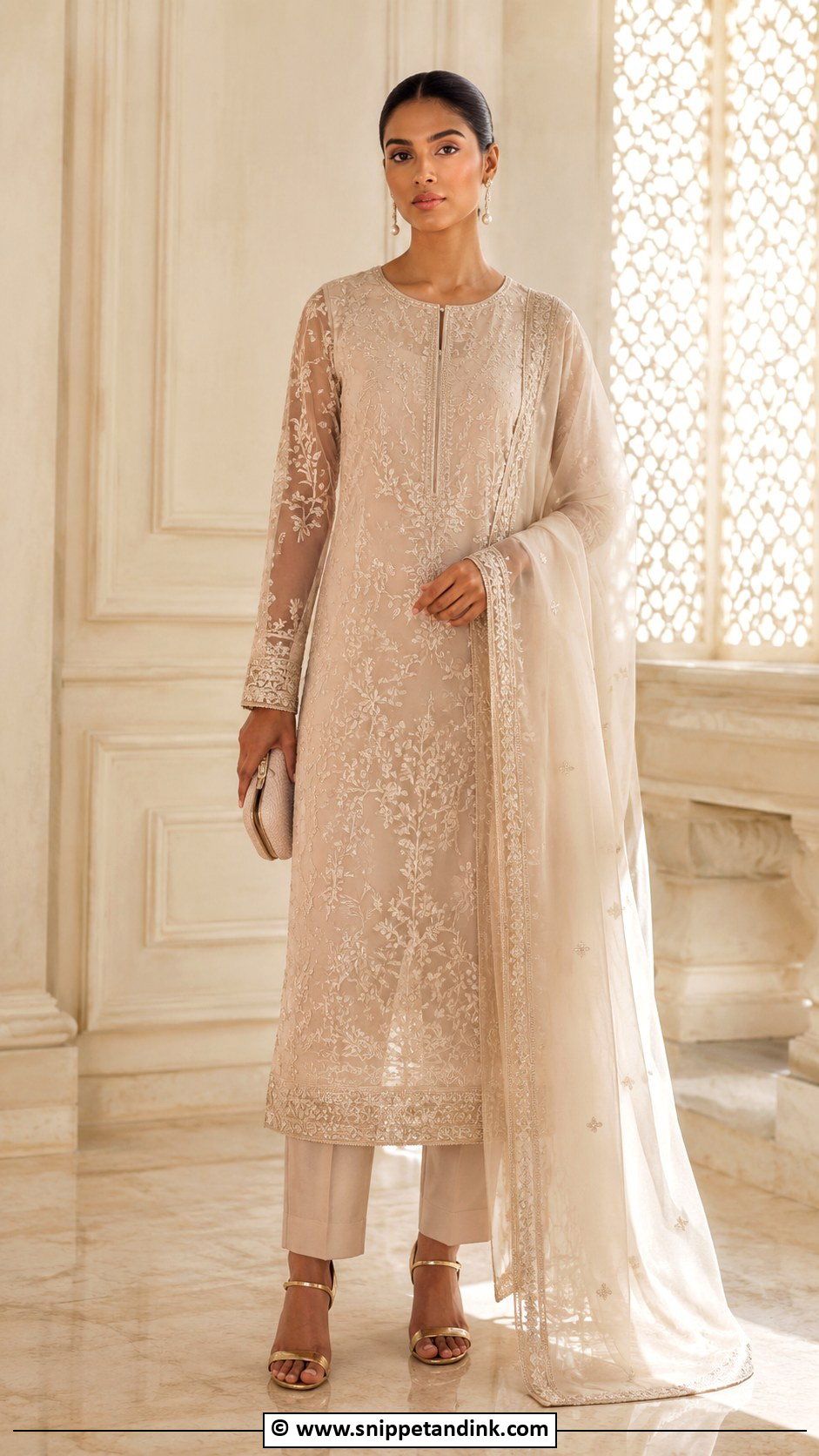 Sabyasachi Beige Straight Suit - Snippet and Ink - 30 Sabyasachi Suits