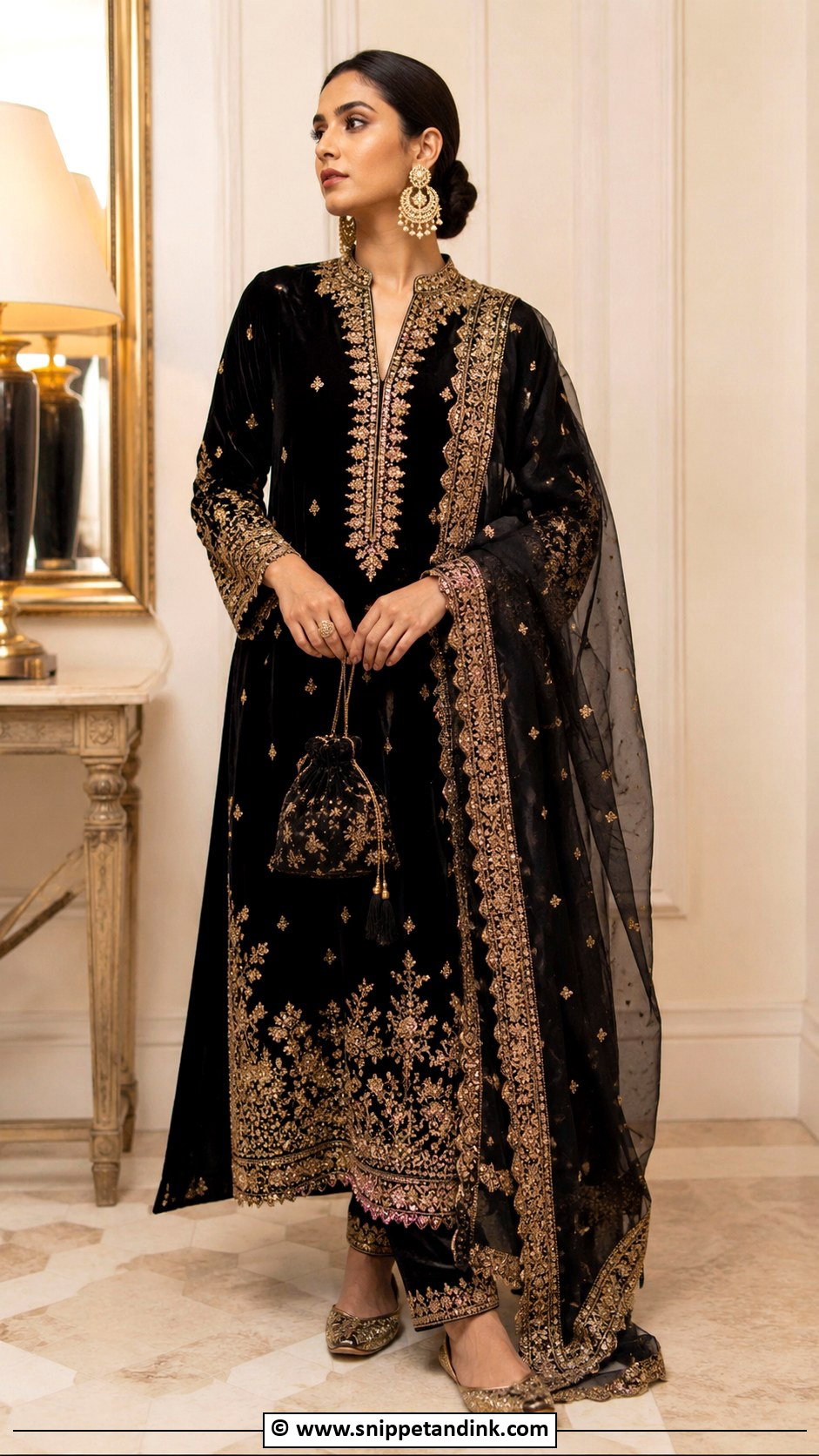 Sabyasachi Black Velvet Suit - Snippet and Ink - 30 Sabyasachi Suits