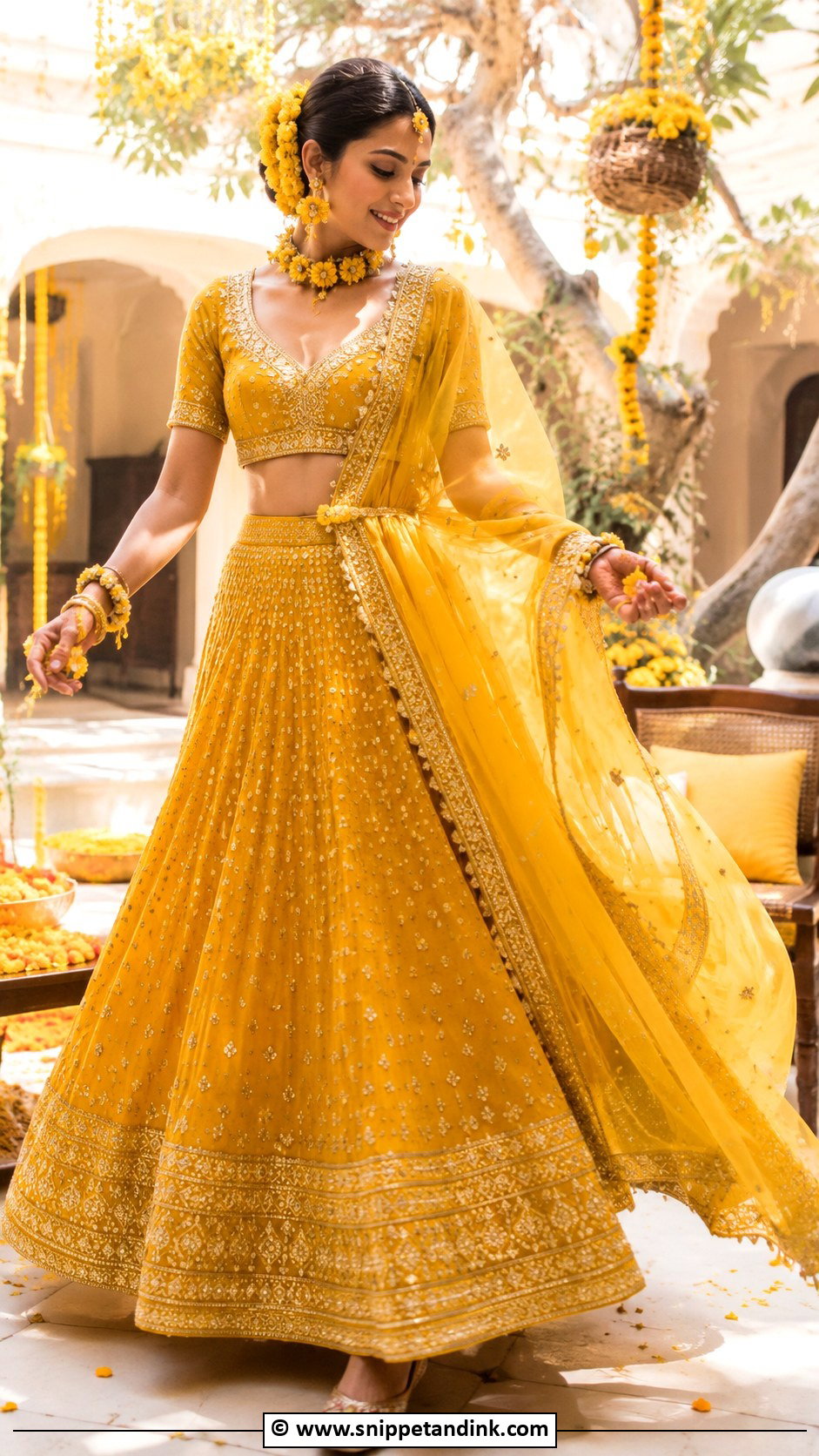 Sabyasachi Bride In Haldi Lehenga - Snippet and Ink - 30 Sabyasachi Bride Ideas