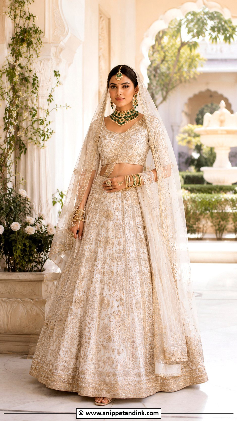 Sabyasachi Bride With Emerald Jewelry - Snippet and Ink - 30 Sabyasachi Bride Ideas