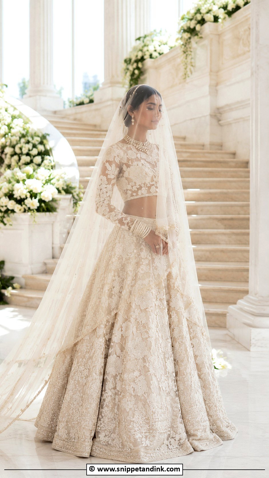 Sabyasachi Bride With Long Veil - Snippet and Ink - 30 Sabyasachi Bride Ideas