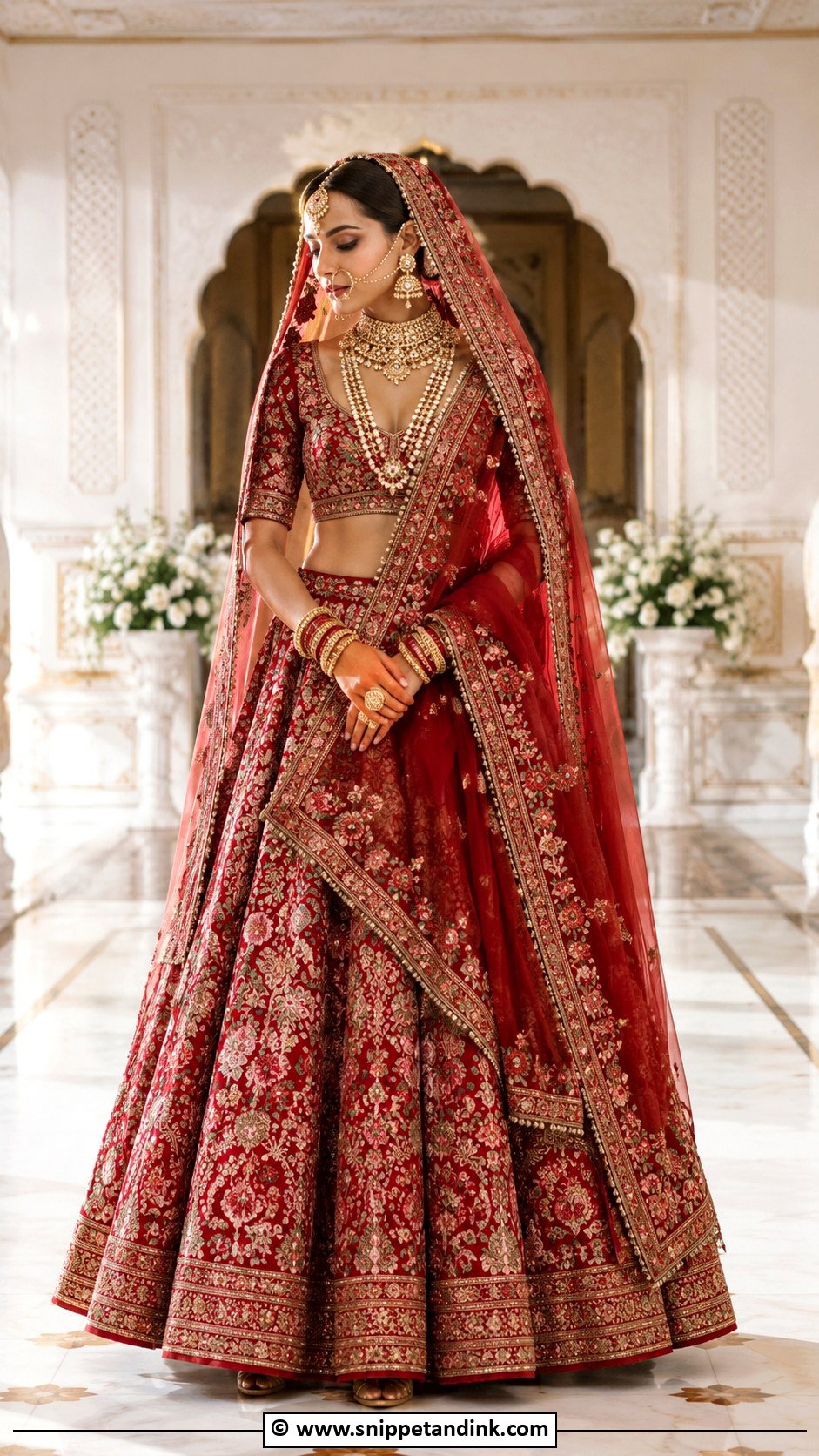 Sabyasachi Bride With Matha Patti - Snippet and Ink - 30 Sabyasachi Bride Ideas