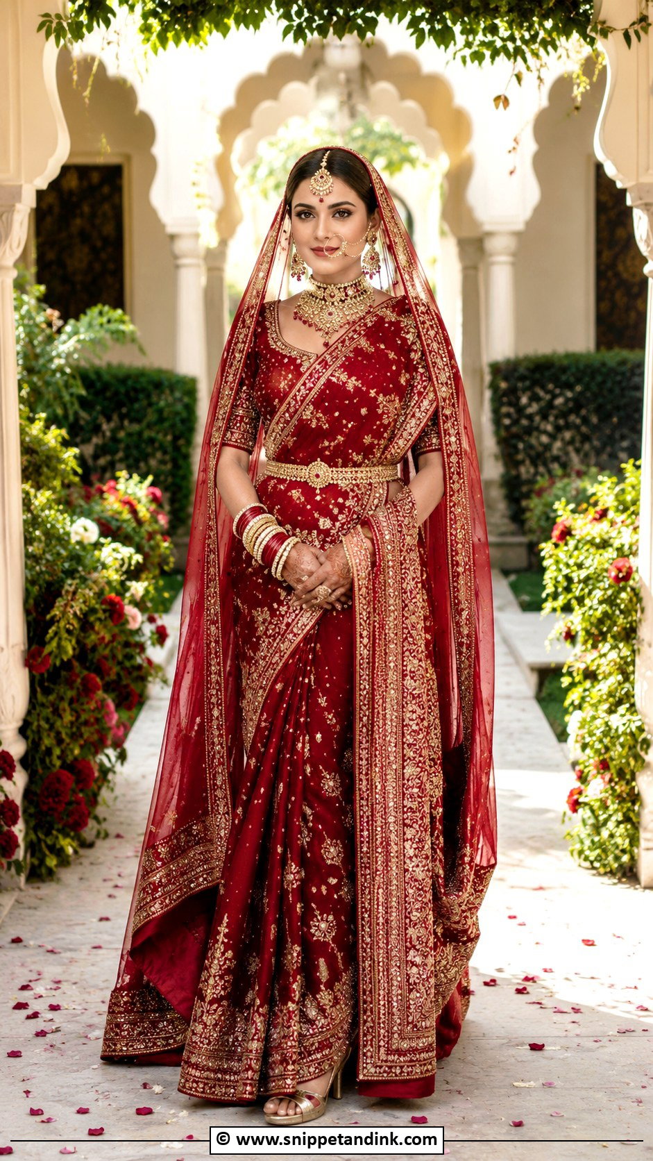 Sabyasachi Bride With Nath - Snippet and Ink - 30 Sabyasachi Bride Ideas