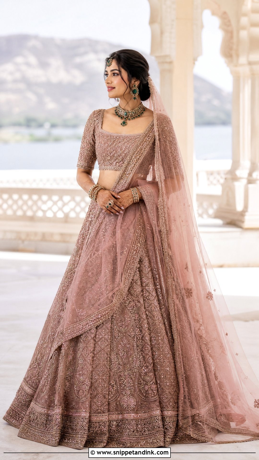 Sabyasachi Dusty Rose Bridal Lehenga - Snippet and Ink - 20 Sabyasachi Bridal Collection Ideas