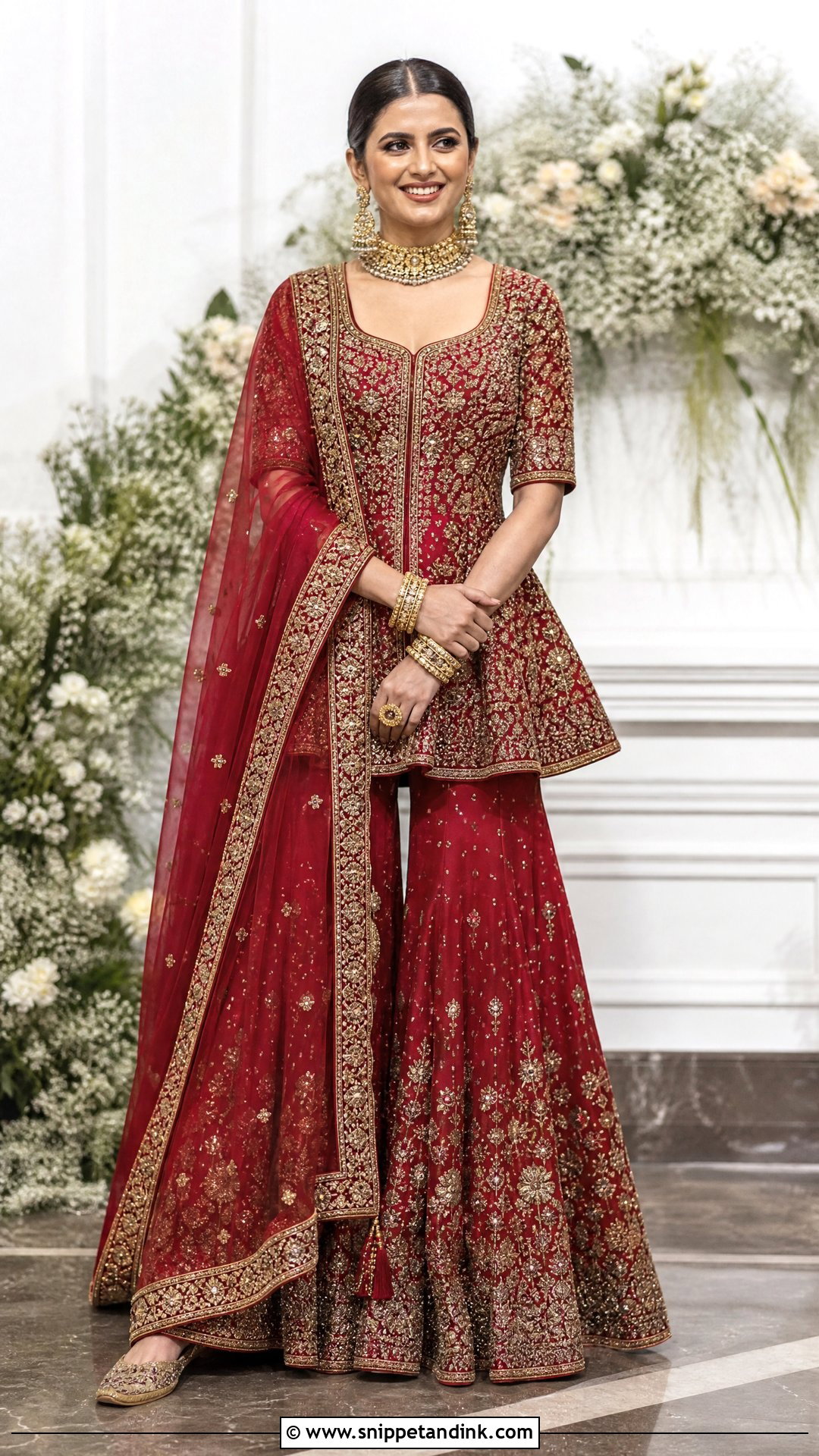 Sabyasachi Embroidered Bridal Sharara - Snippet and Ink - 20 Sabyasachi Bridal Collection Ideas