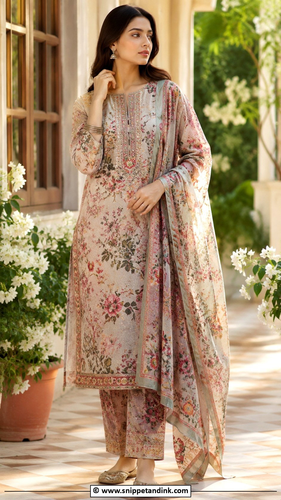 Sabyasachi Floral Printed Suit - Snippet and Ink - 30 Sabyasachi Suits