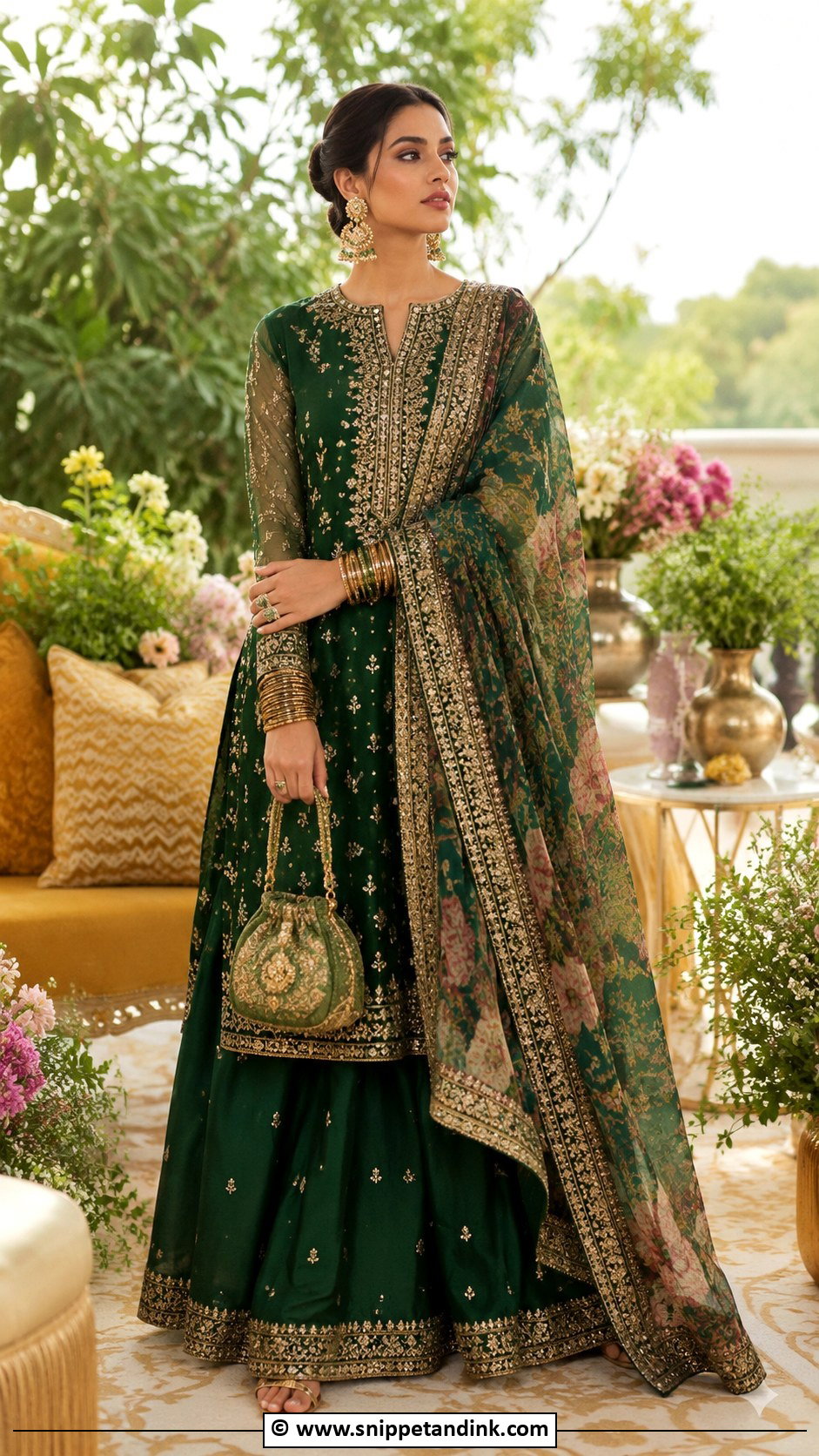 Sabyasachi Green Kurta Palazzo Suit - Snippet and Ink - 30 Sabyasachi Suits