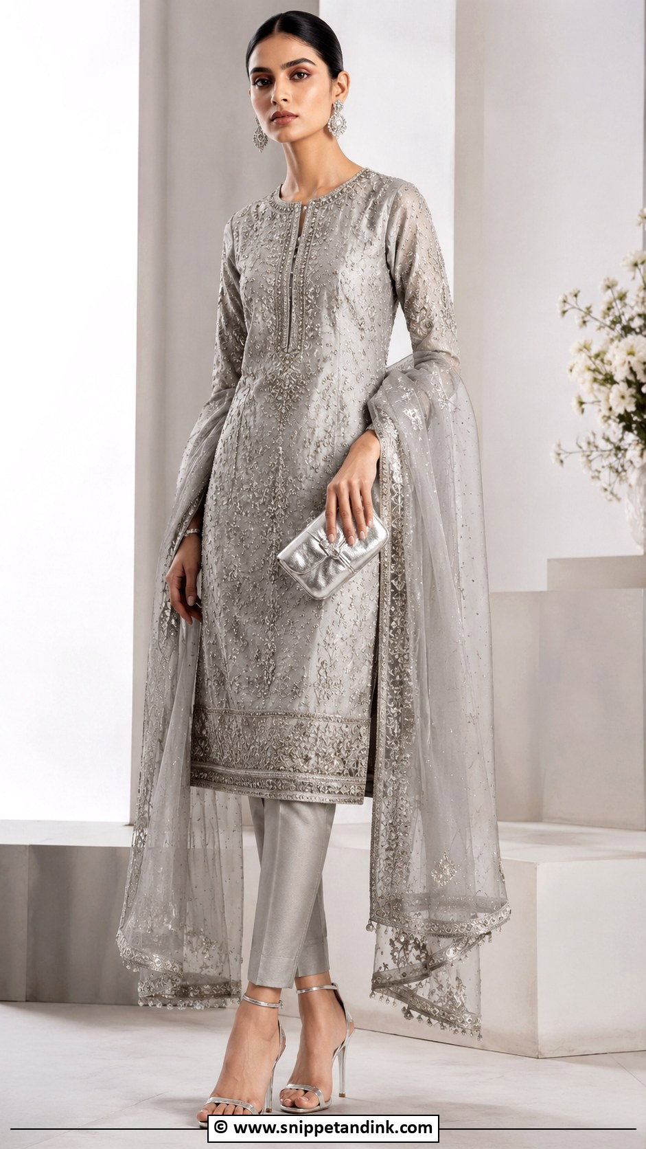 Sabyasachi Grey Embellished Suit - Snippet and Ink - 30 Sabyasachi Suits