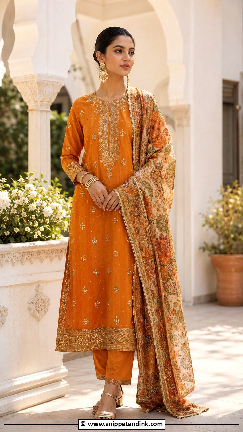 Sabyasachi Orange Kurta Suit - Snippet and Ink - 30 Sabyasachi Suits