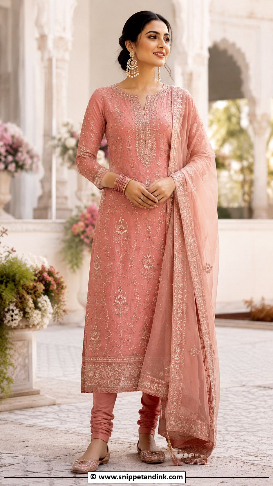 Sabyasachi Pink Churidar Suit - Snippet and Ink - 30 Sabyasachi Suits
