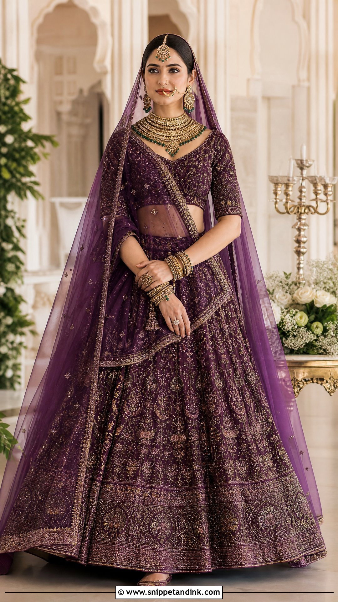 Sabyasachi Purple Bridal Lehenga - Snippet and Ink - 20 Sabyasachi Bridal Collection Ideas