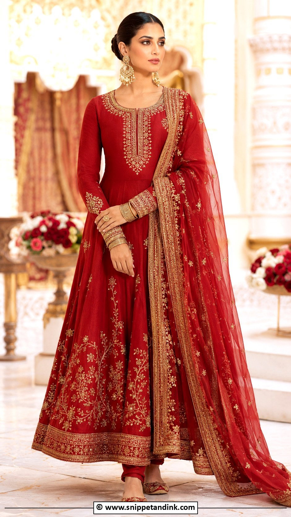 Sabyasachi Red Anarkali Suit - Snippet and Ink - 30 Sabyasachi Suits