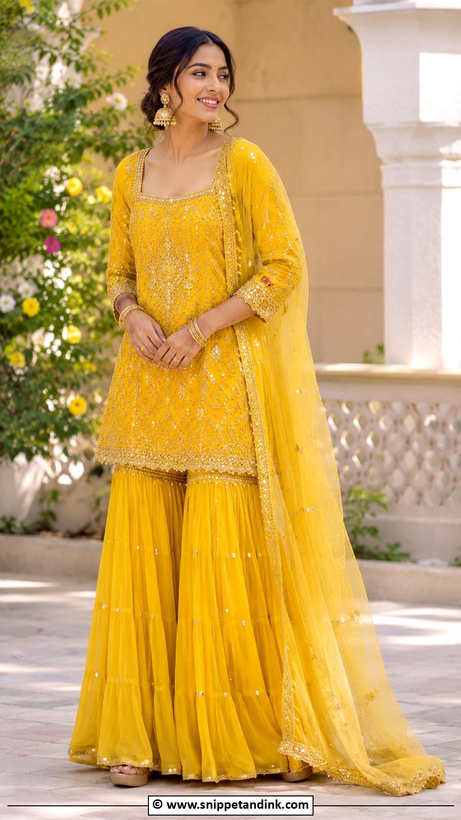 Sabyasachi Yellow Sharara Suit - Snippet and Ink - 30 Sabyasachi Suits