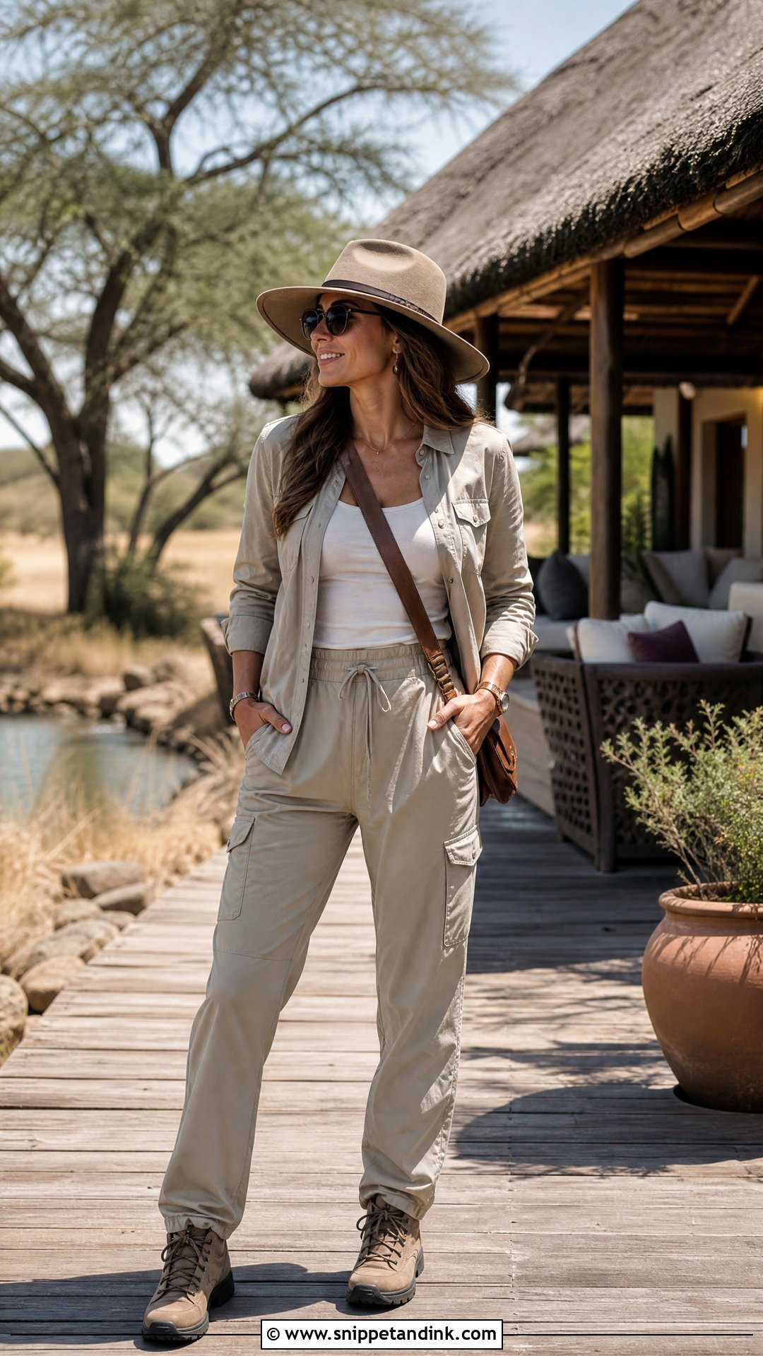 Safari Honeymoon Outfit With Utility Shirt - Snippet and Ink - 20 Outfits for Honeymoon