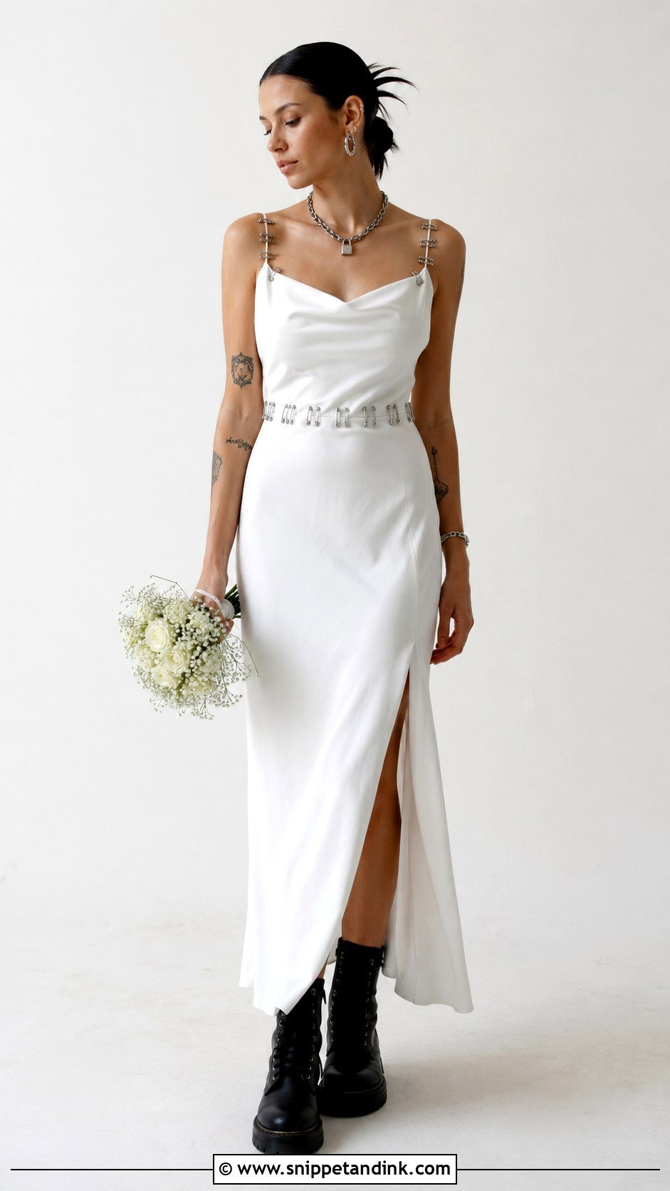 Safety Pin Punk Wedding Dress - Snippet and Ink - 25 Punk Wedding Dress Ideas