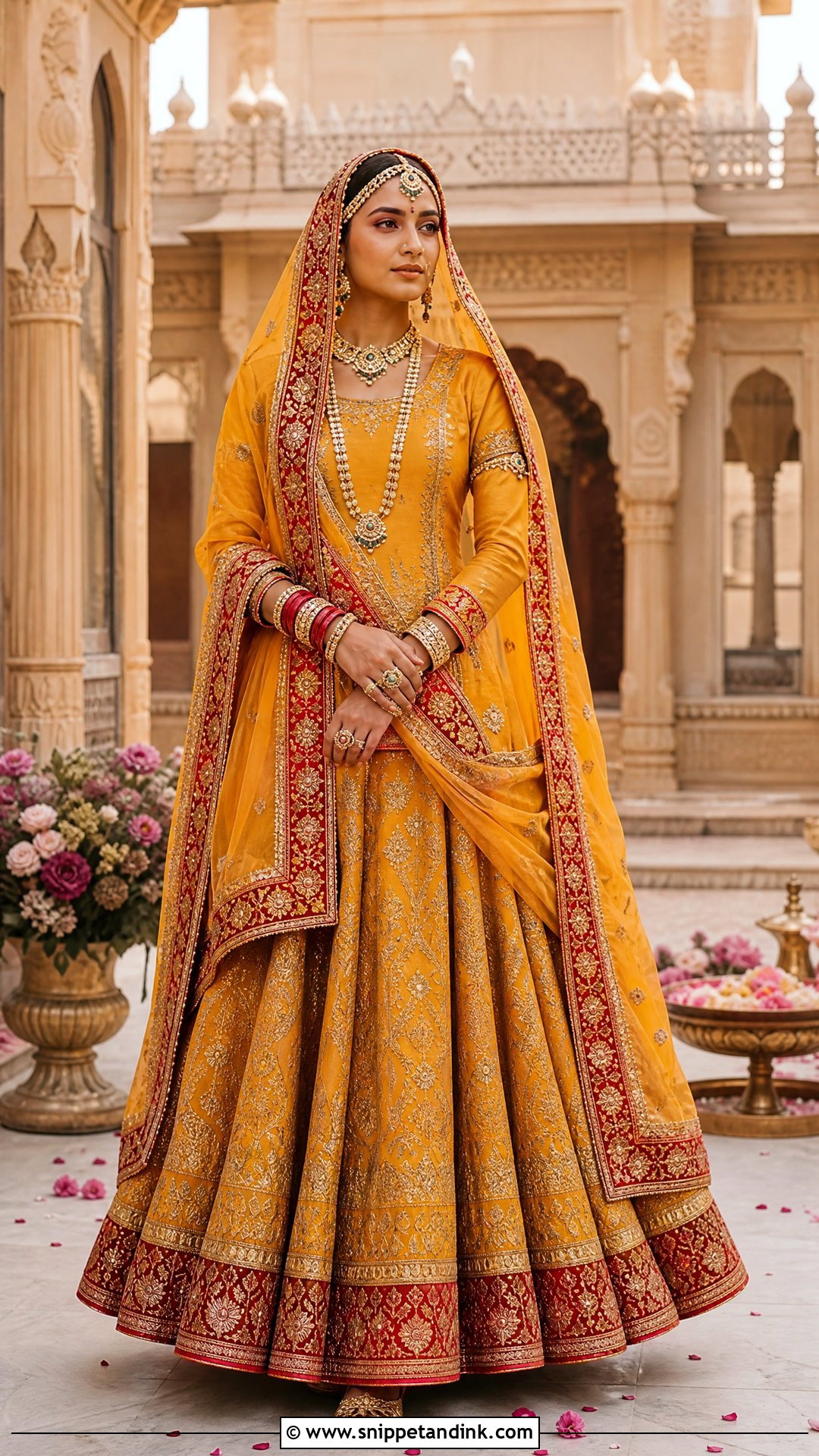 Saffron Rajputana Bridal Poshak - Snippet and Ink - 20 Rajputana Bride Ideas