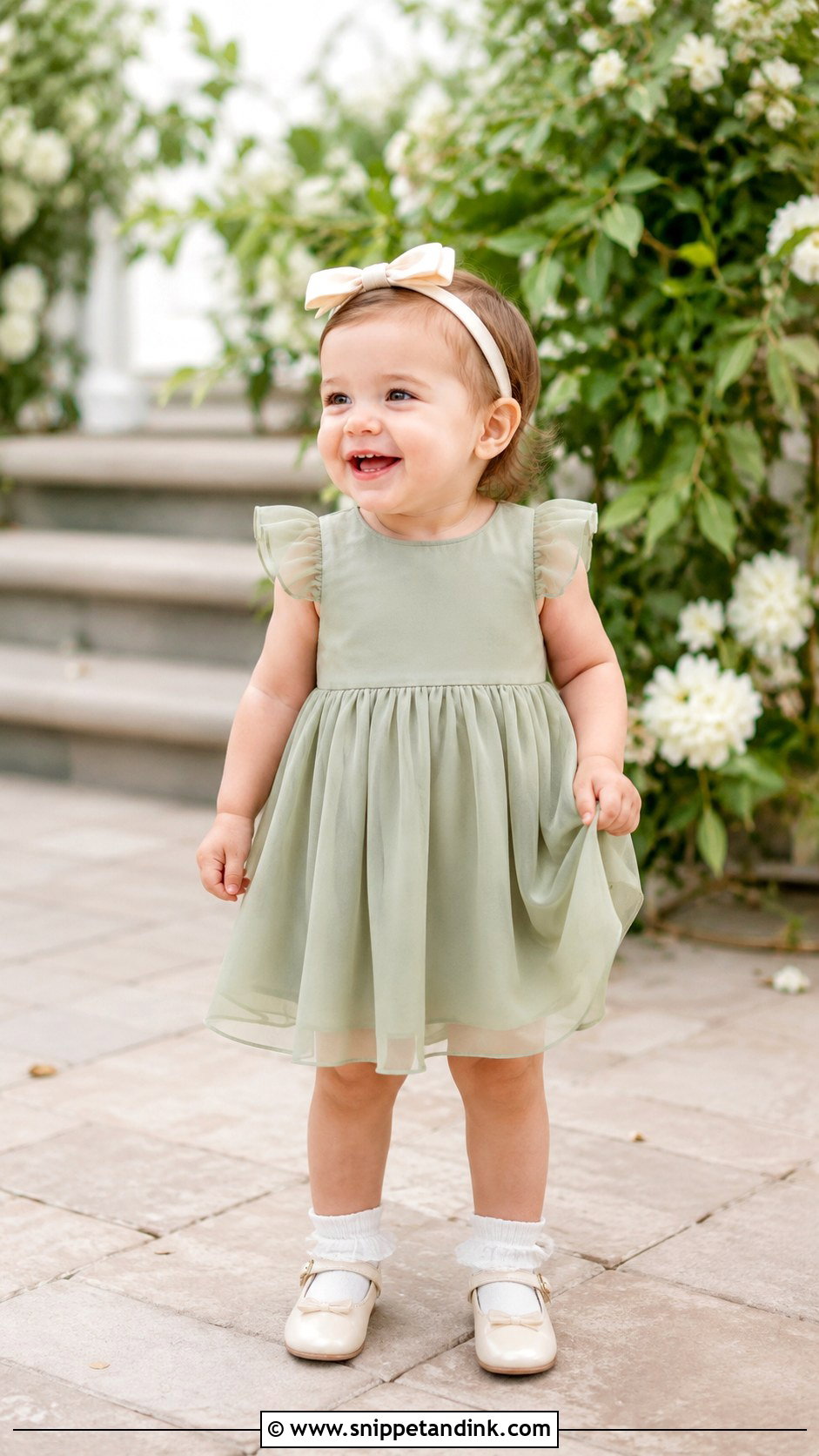 Sage Green Baby Girl Dress - Snippet and Ink - 25 Baby Girl Dresses for Wedding