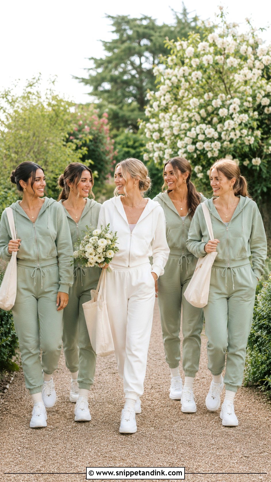 Sage Green Bridal Party Sweat Suit - Snippet and Ink - 20 Bridal Party Sweat Suits