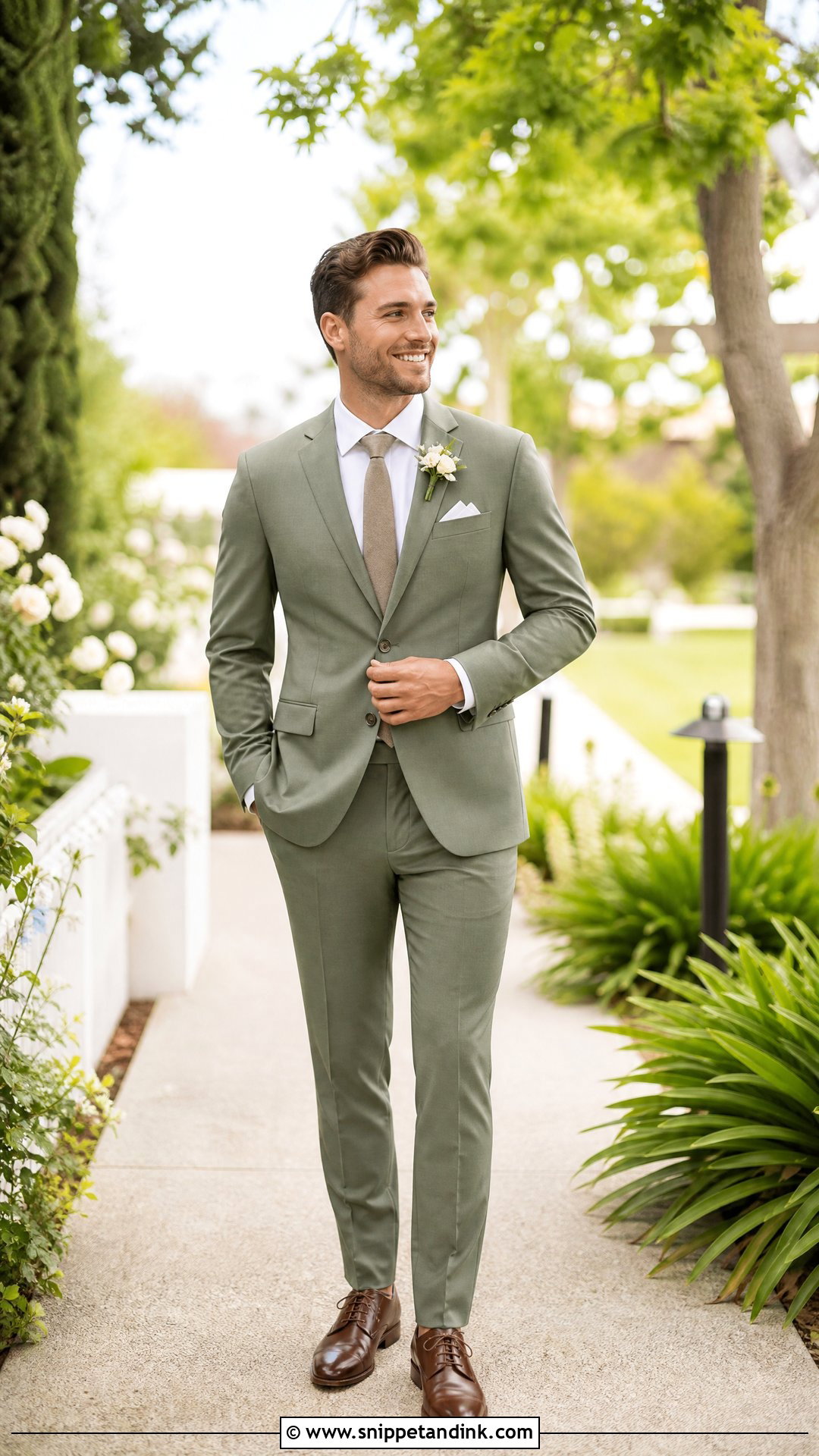 Sage Green Groomsman Suit - Snippet and Ink - 25 Groomsman Outfits