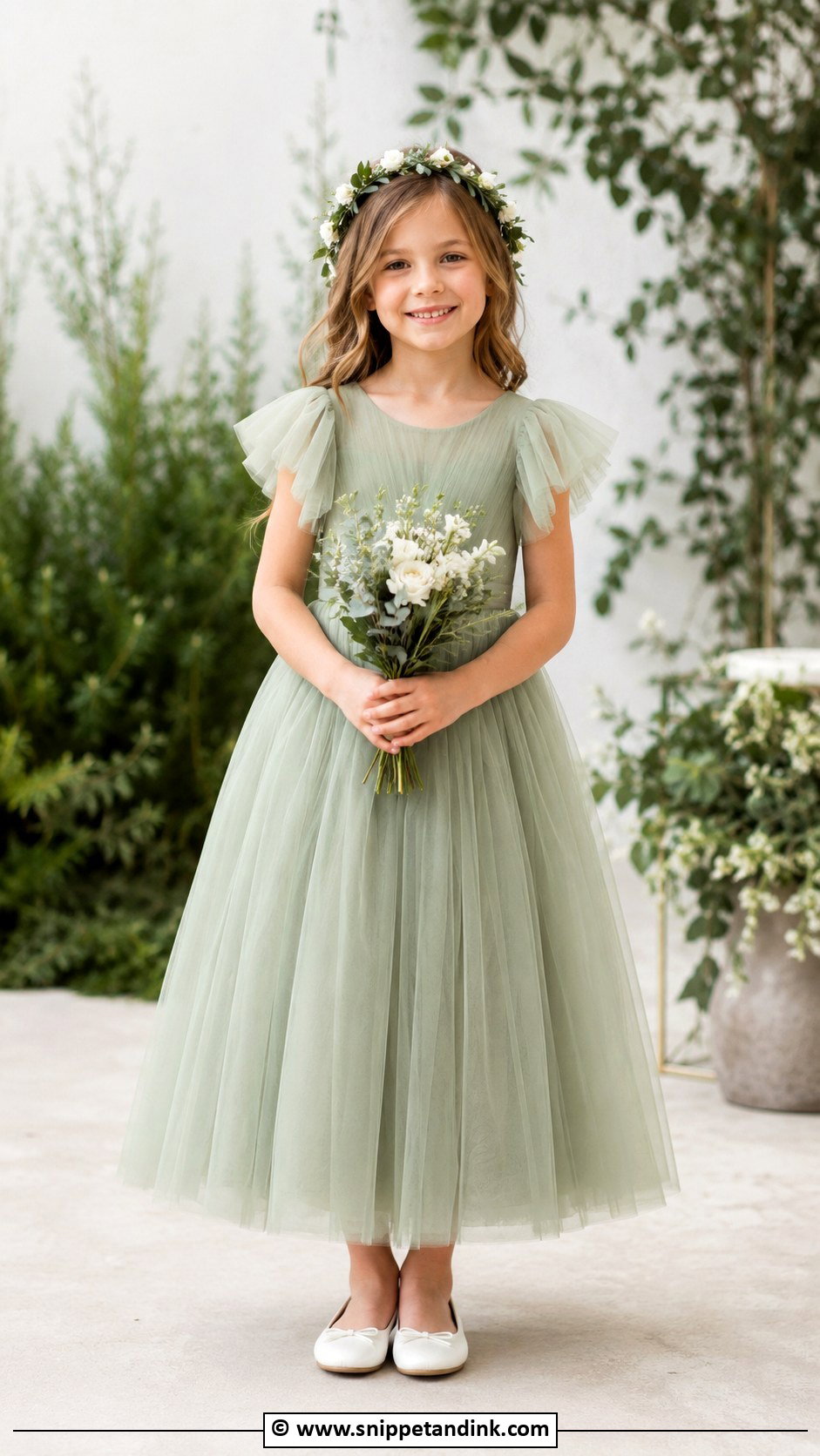 Sage Green Kids Wedding Dress - Snippet and Ink - 30 Kids Wedding Dress Ideas