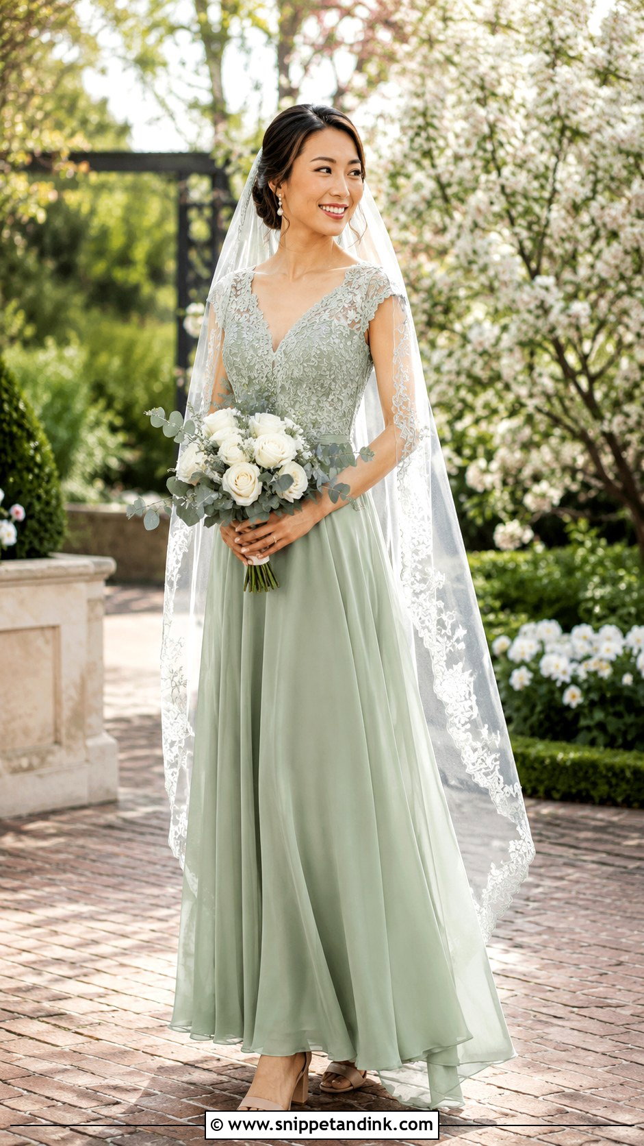 Sage Green Lace Wedding Dress Outfit - Snippet and Ink - 20 Green Wedding Dress Outfit Ideas