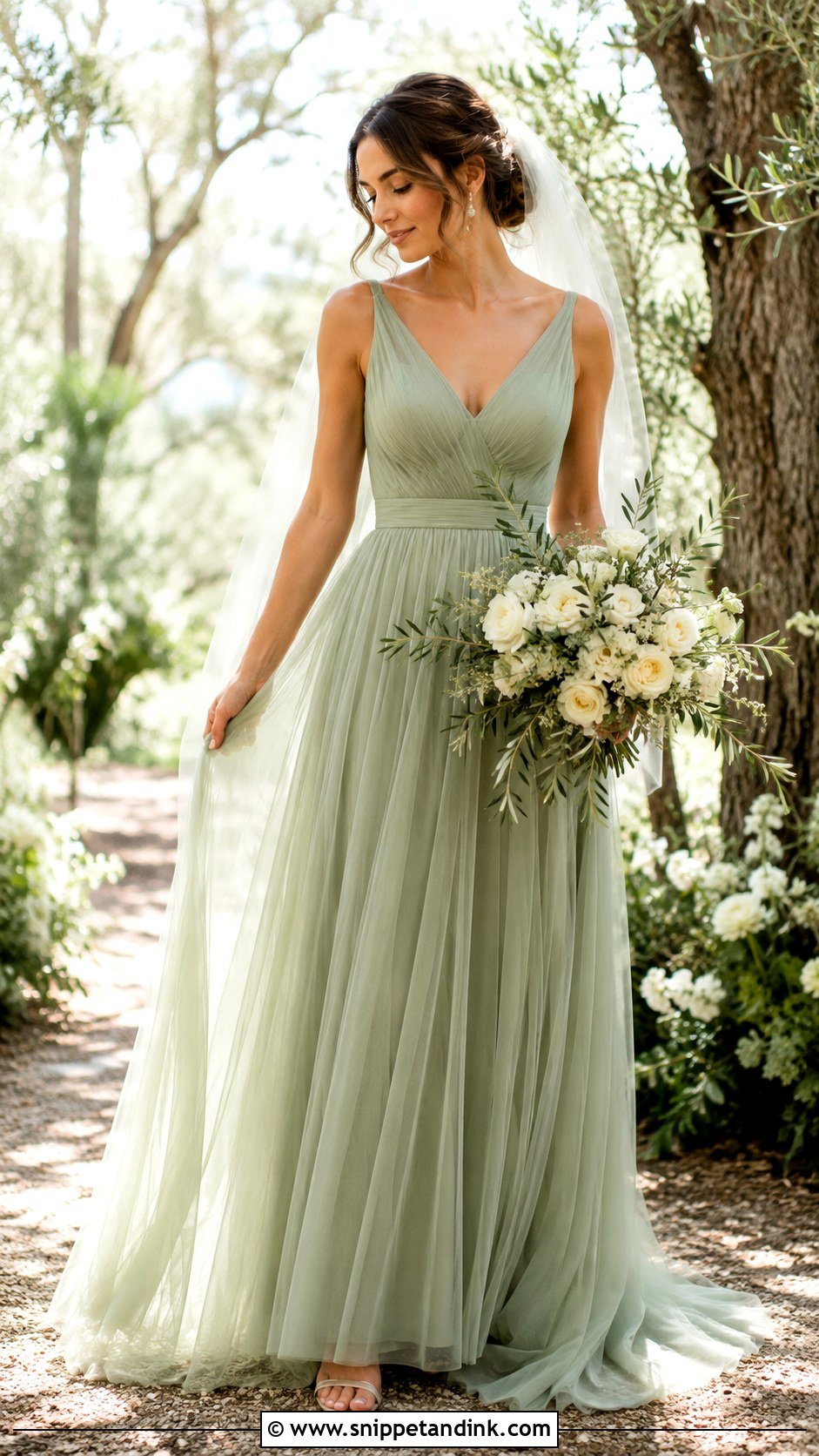 Sage Green Nature Wedding Dress - Snippet and Ink - 25 Nature Wedding Dress Ideas
