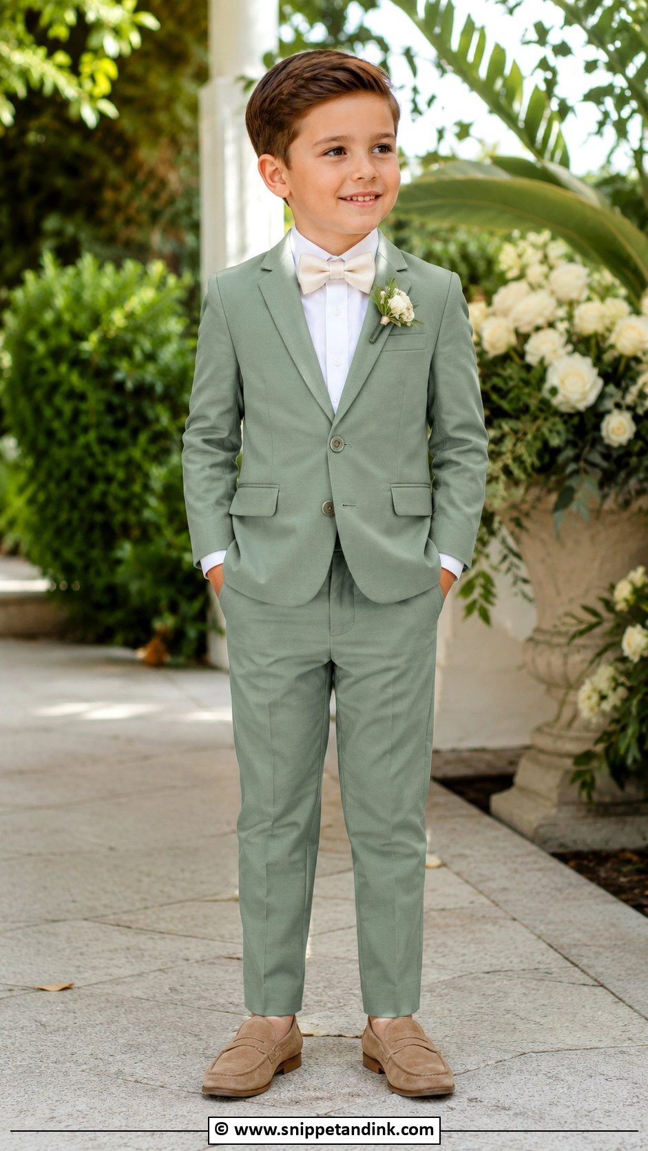 Sage Green Ring Bearer Outfit - Snippet and Ink - 35 Ring Bearer Outfit Ideas