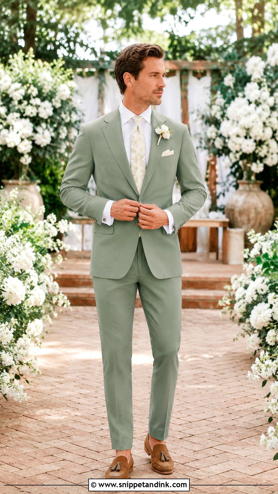 Sage Green Suit Bridesman Attire - Snippet and Ink - 20 Bridesmen Attire Ideas