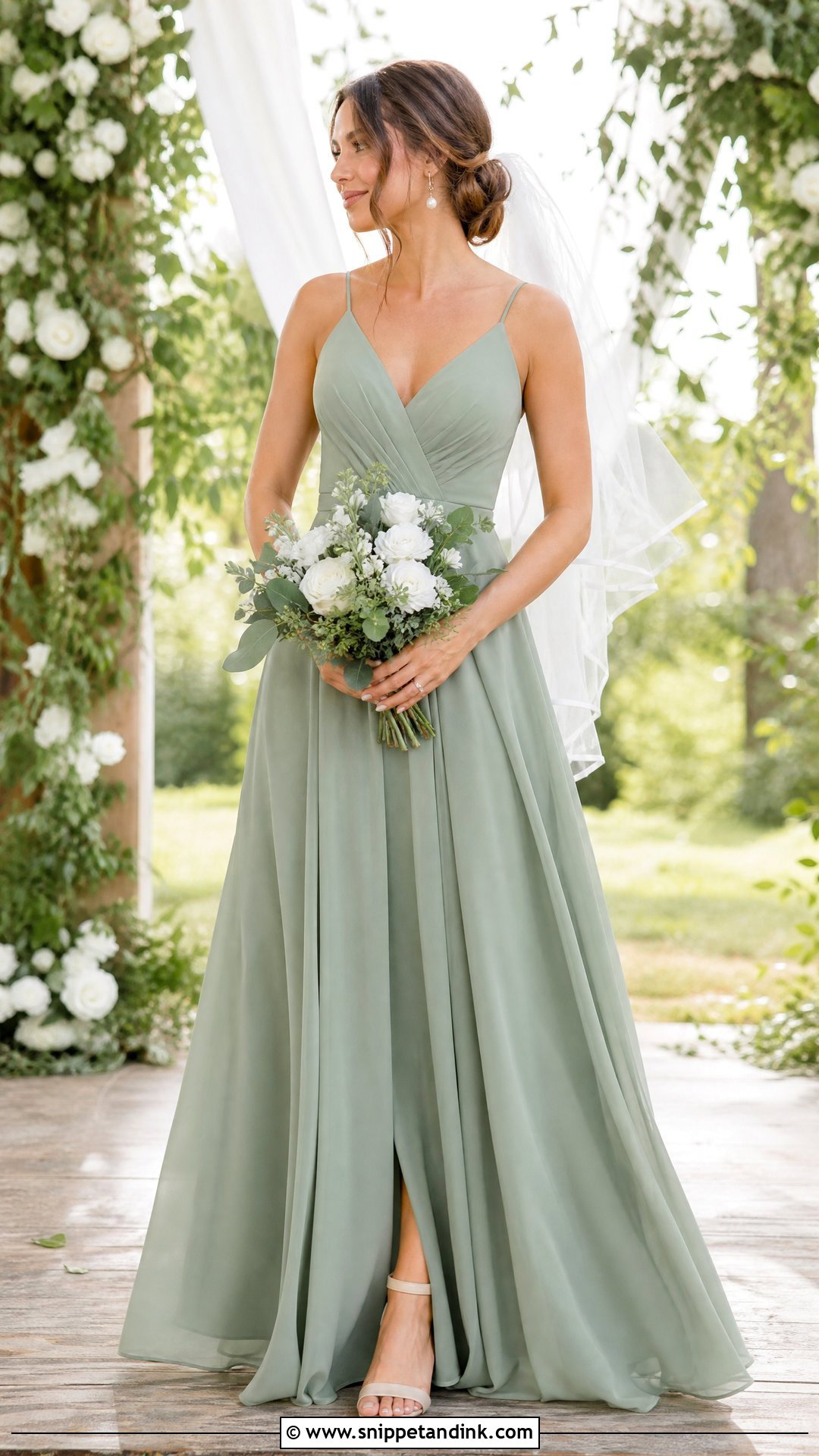 Sage Green Wedding Dress - Snippet and Ink - 25 Pastel Wedding Dress Ideas