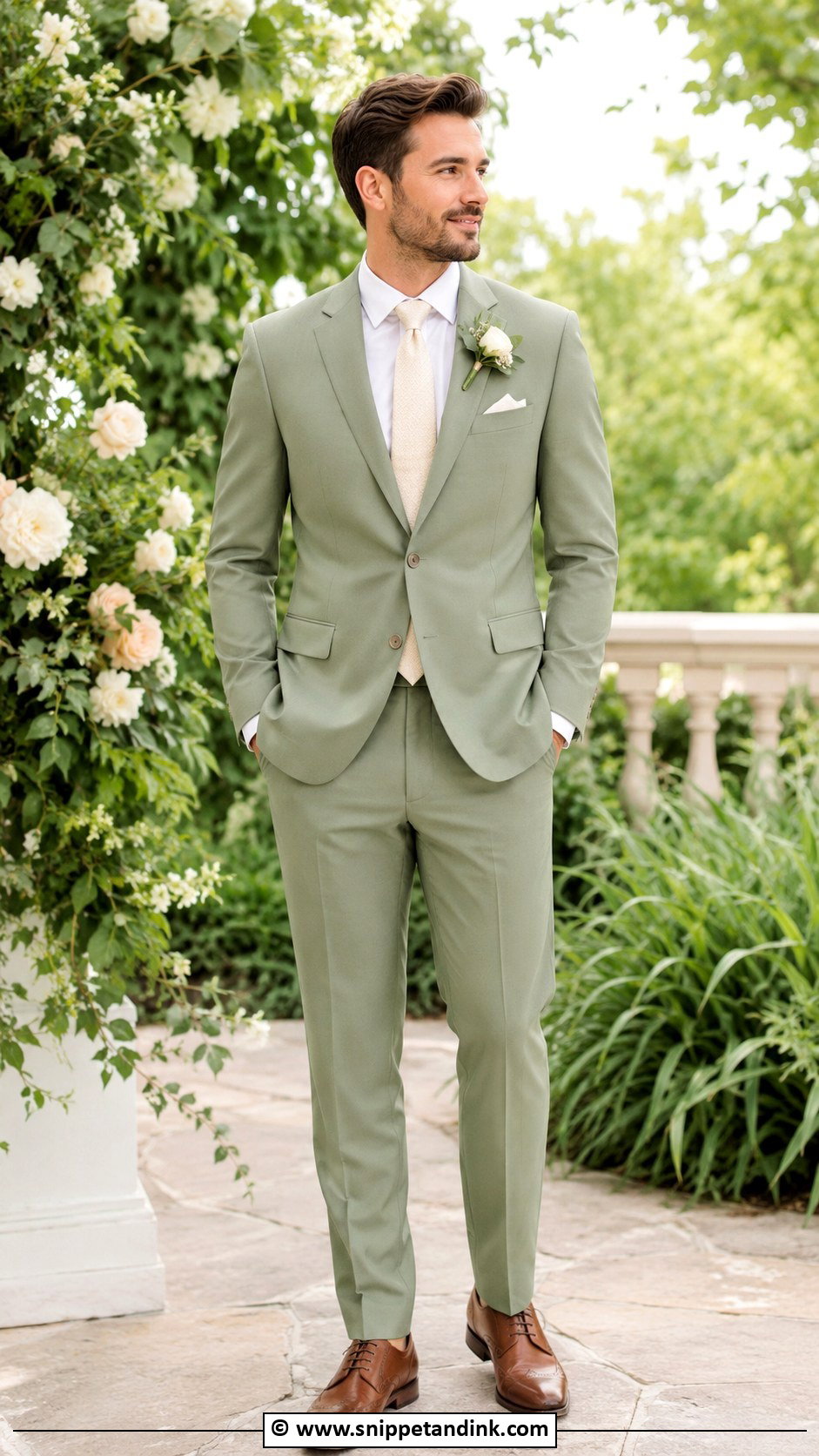 Sage Green Wedding Suit - Snippet and Ink - 35 Wedding Suit Ideas