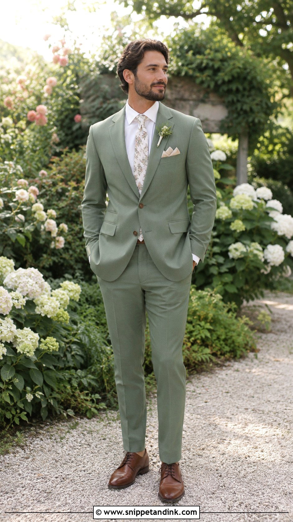 Sage Green Wedding Suit For Garden Wedding - Snippet and Ink - 25 Sage Green Wedding Suit Ideas