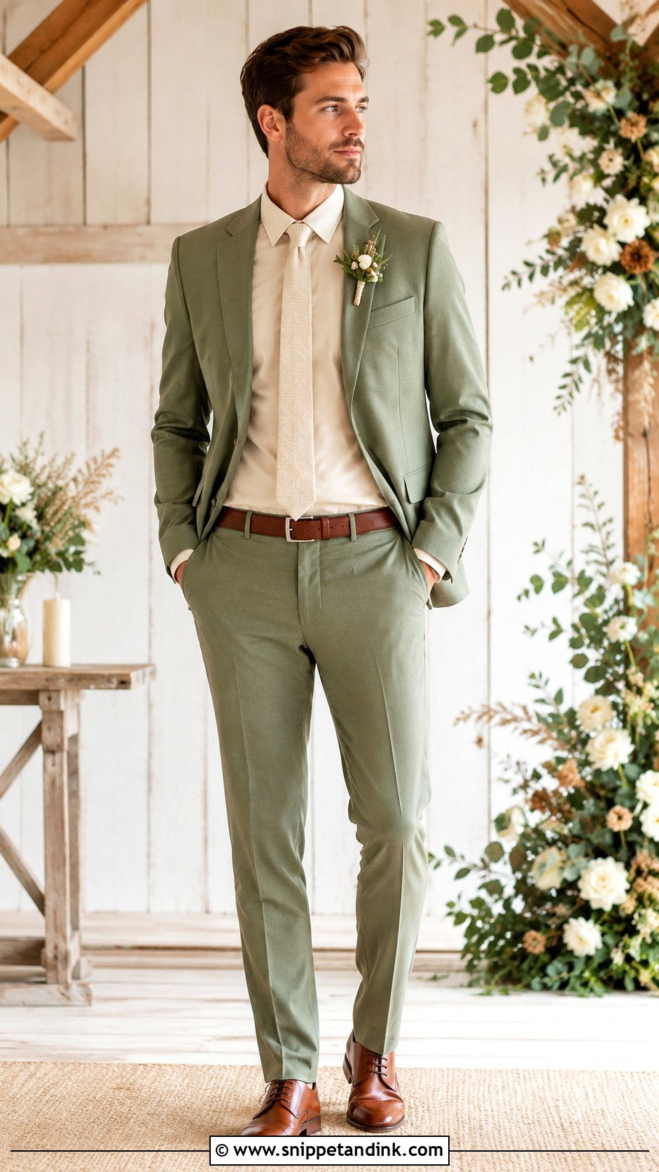 Sage Green Wedding Suit For Rustic Wedding - Snippet and Ink - 25 Sage Green Wedding Suit Ideas