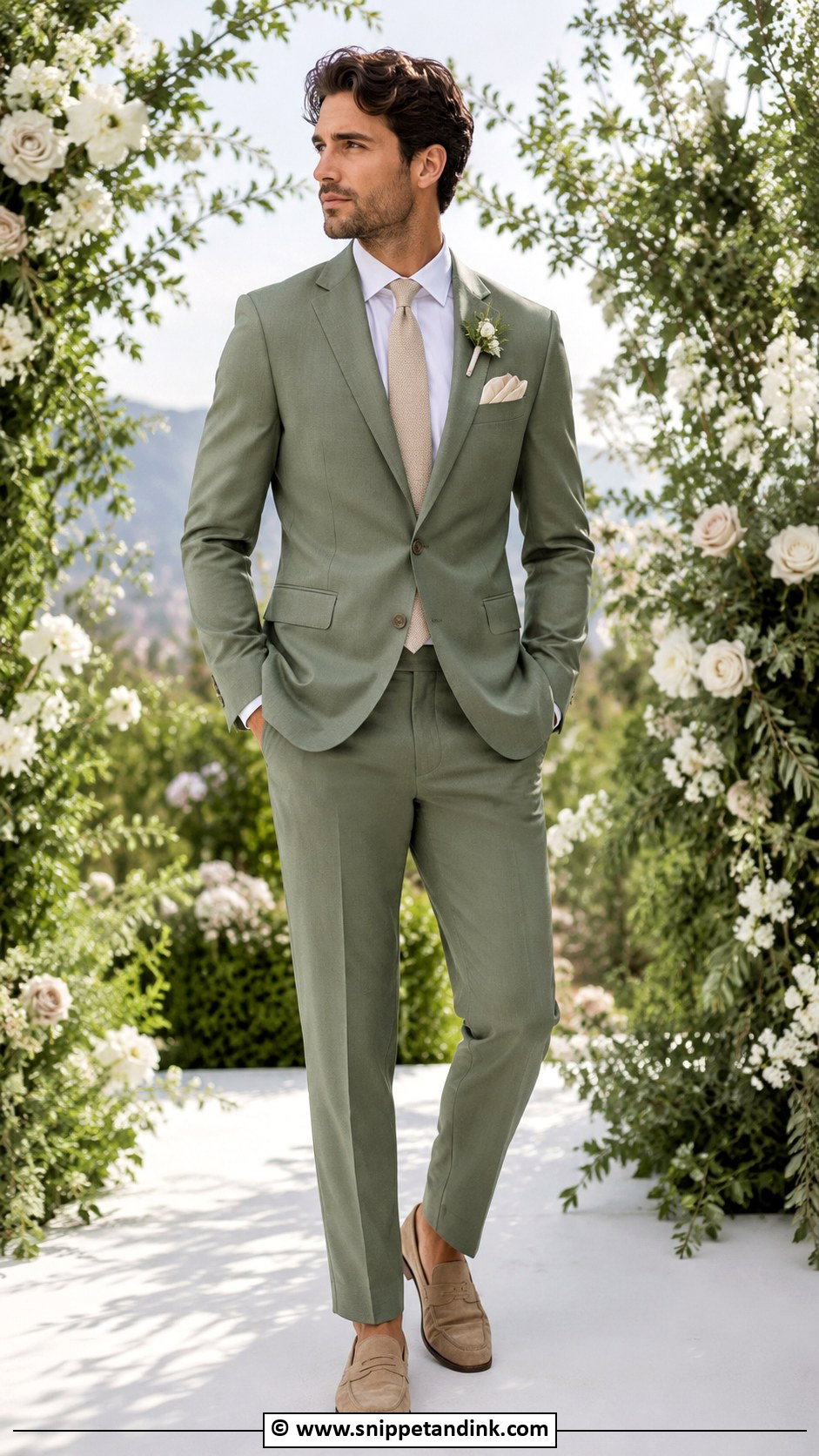 Sage Green Wedding Suit - Snippet and Ink - 30 Green Wedding Suit Ideas