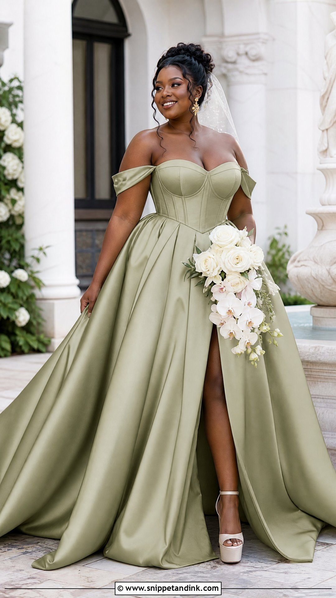 Sage Princess Tiana Corset Gown - Snippet and Ink - 20 Princess Tiana Wedding Dress Ideas