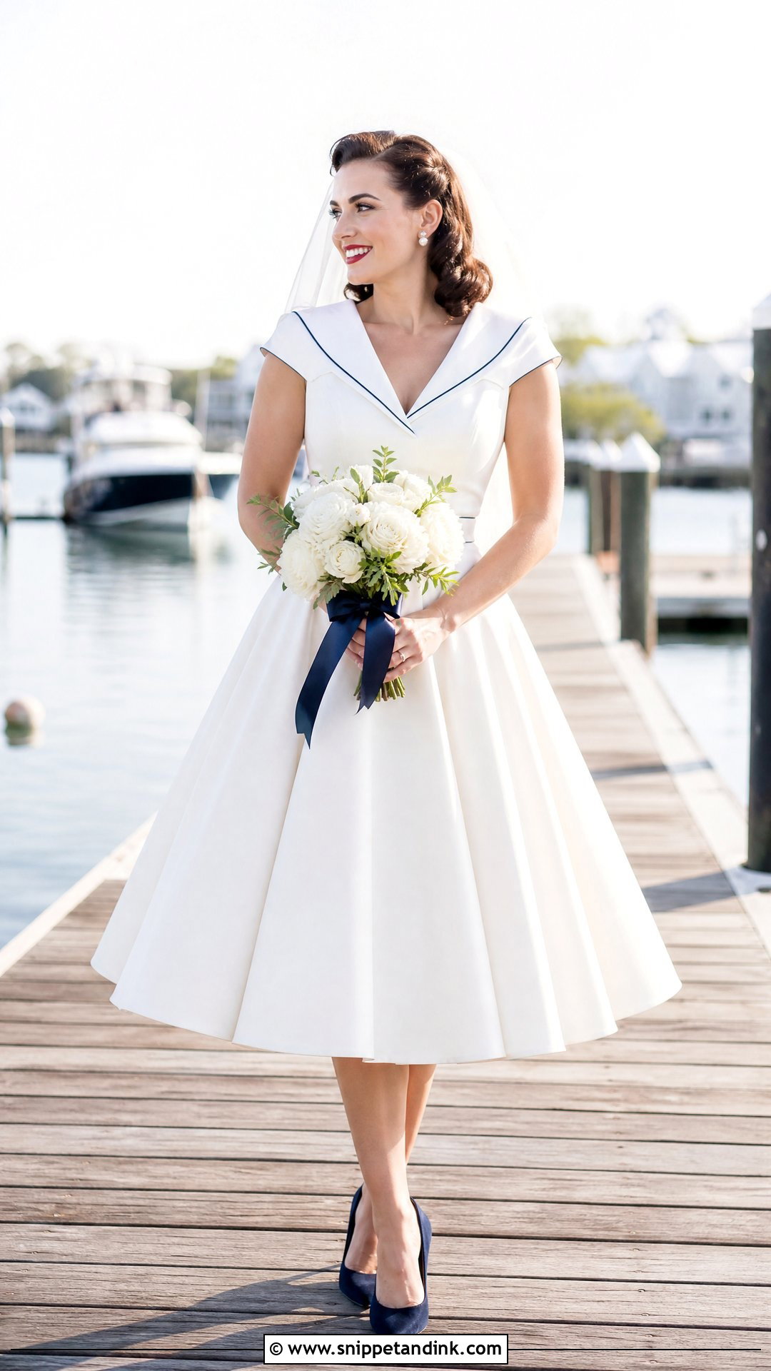 Sailor Collar Pin Up Wedding Dress - Snippet and Ink - 20 Pin Up Wedding Dress Ideas