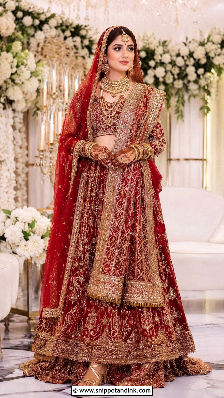 Sajal Ali Double Dupatta Bridal Look - Snippet and Ink - 25 Sajal Ali Bridal Look Ideas