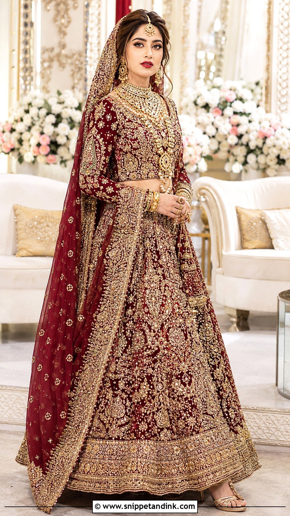 Sajal Ali Heavy Kundan Bridal Look - Snippet and Ink - 25 Sajal Ali Bridal Look Ideas