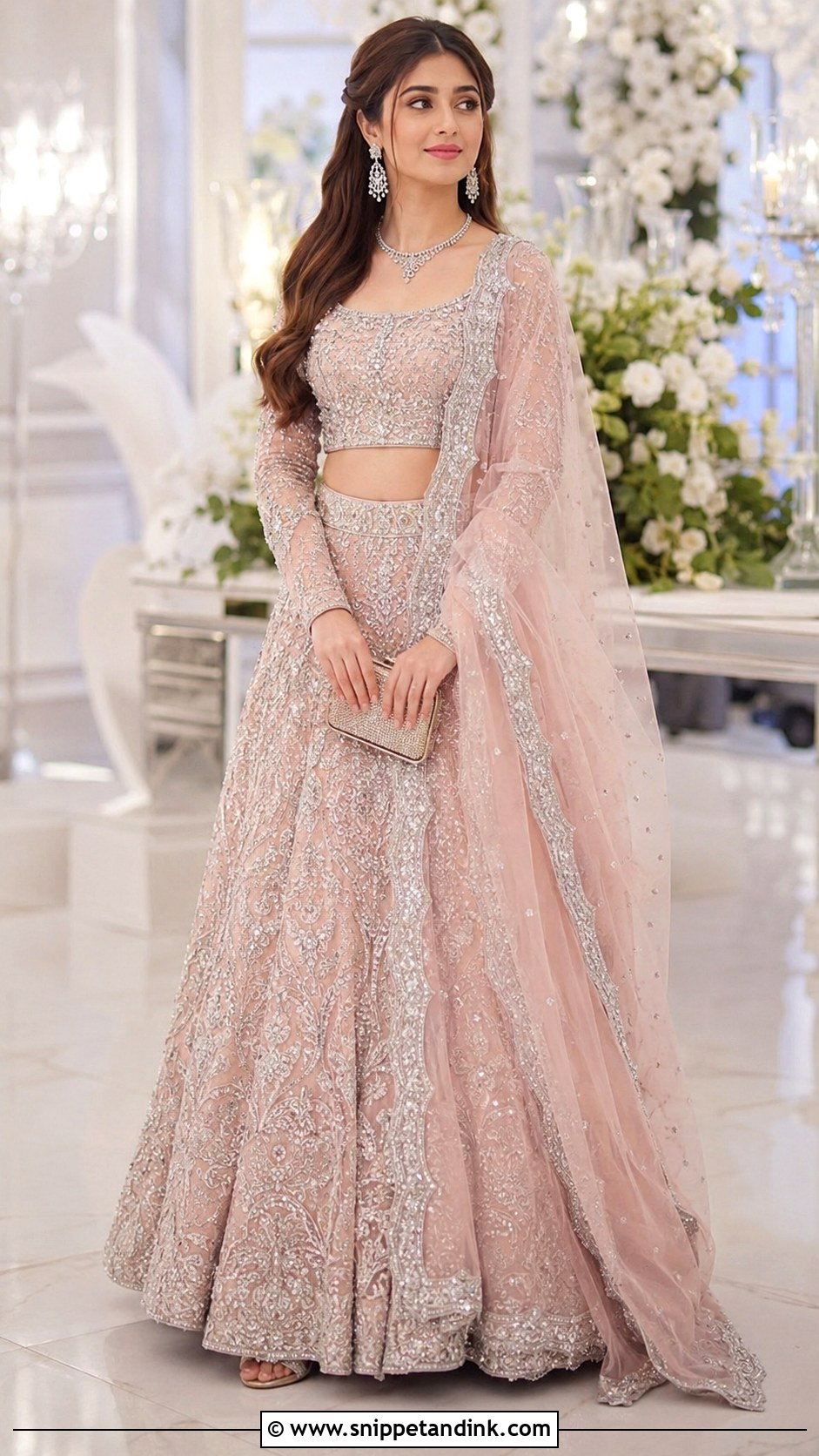 Sajal Ali Pastel Walima Lehenga Look - Snippet and Ink - 25 Sajal Ali Bridal Look Ideas