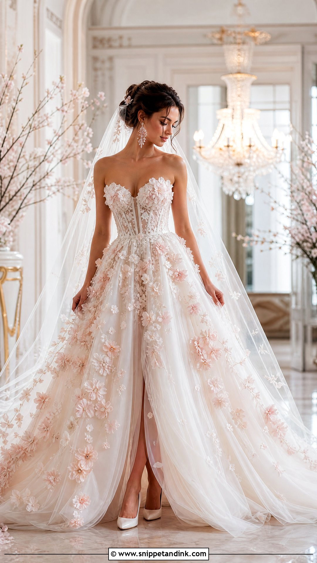 Sakura Ball Gown Wedding Dress - Snippet and Ink - 20 Sakura Wedding Dress Ideas