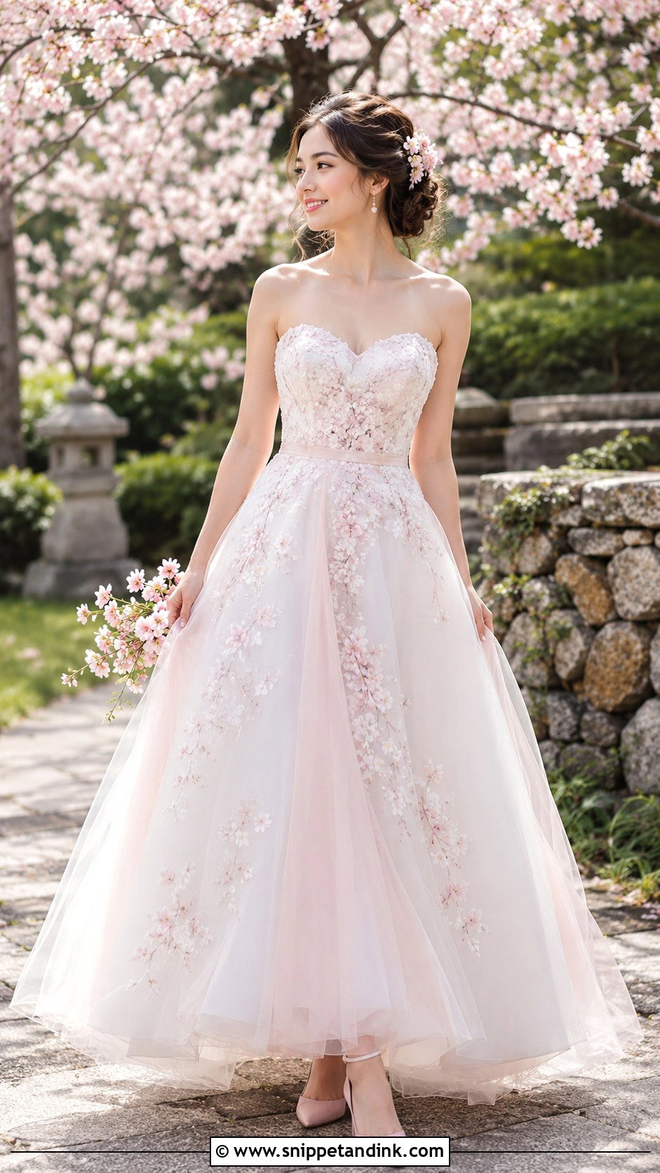 Sakura Wedding Dress - Snippet and Ink - 30 Japanese Wedding Dress Ideas