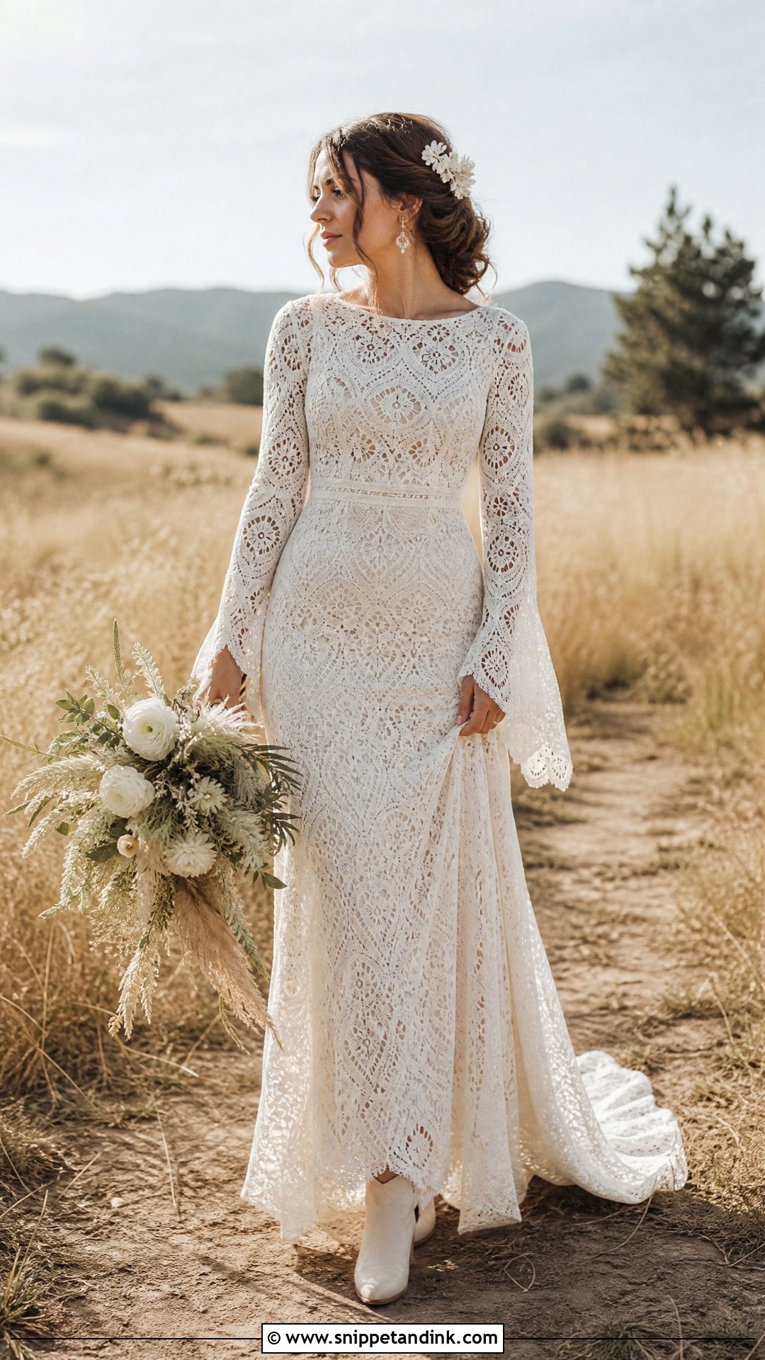 Samantha Boho Lace Gown - Snippet and Ink - 20 Samantha Wedding Gown Ideas