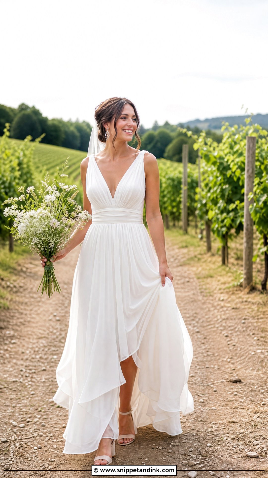 Samantha Chiffon A Line Gown - Snippet and Ink - 20 Samantha Wedding Gown Ideas