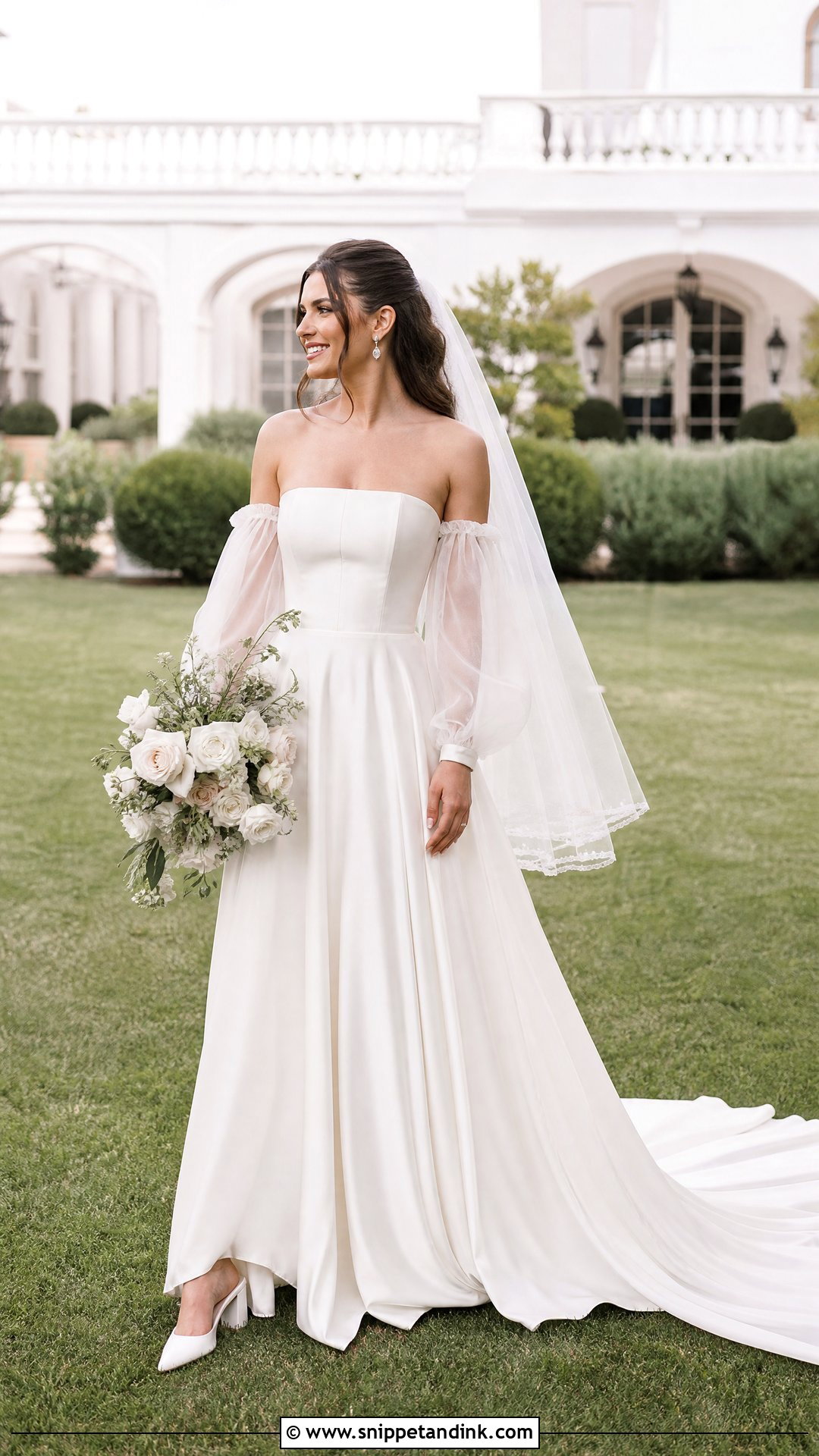 Samantha Detachable Sleeve Gown - Snippet and Ink - 20 Samantha Wedding Gown Ideas