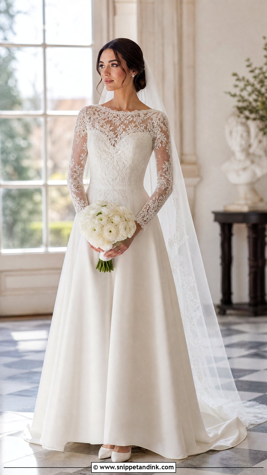 Samantha Long Sleeve Wedding Gown - Snippet and Ink - 20 Samantha Wedding Gown Ideas