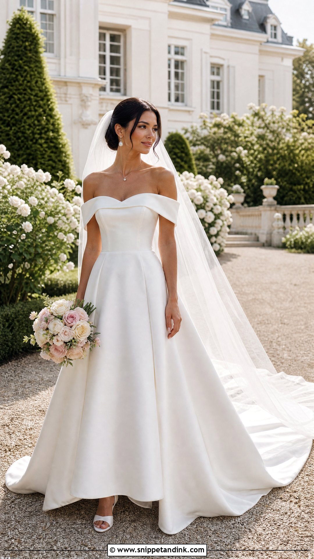 Samantha Off Shoulder Wedding Gown - Snippet and Ink - 20 Samantha Wedding Gown Ideas